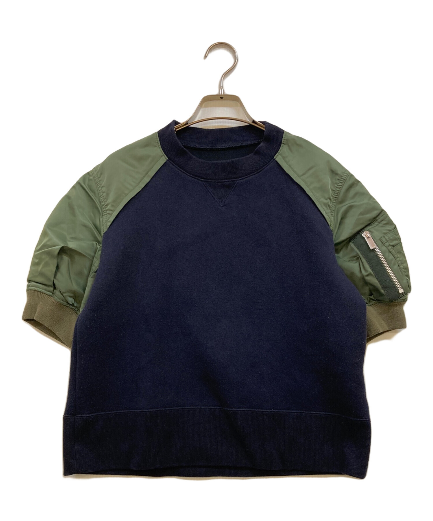 sacai  スウェット 半袖トレーナー 中古・古着通販】sacai (サカイ) Sponge Sweat Pullover 半袖