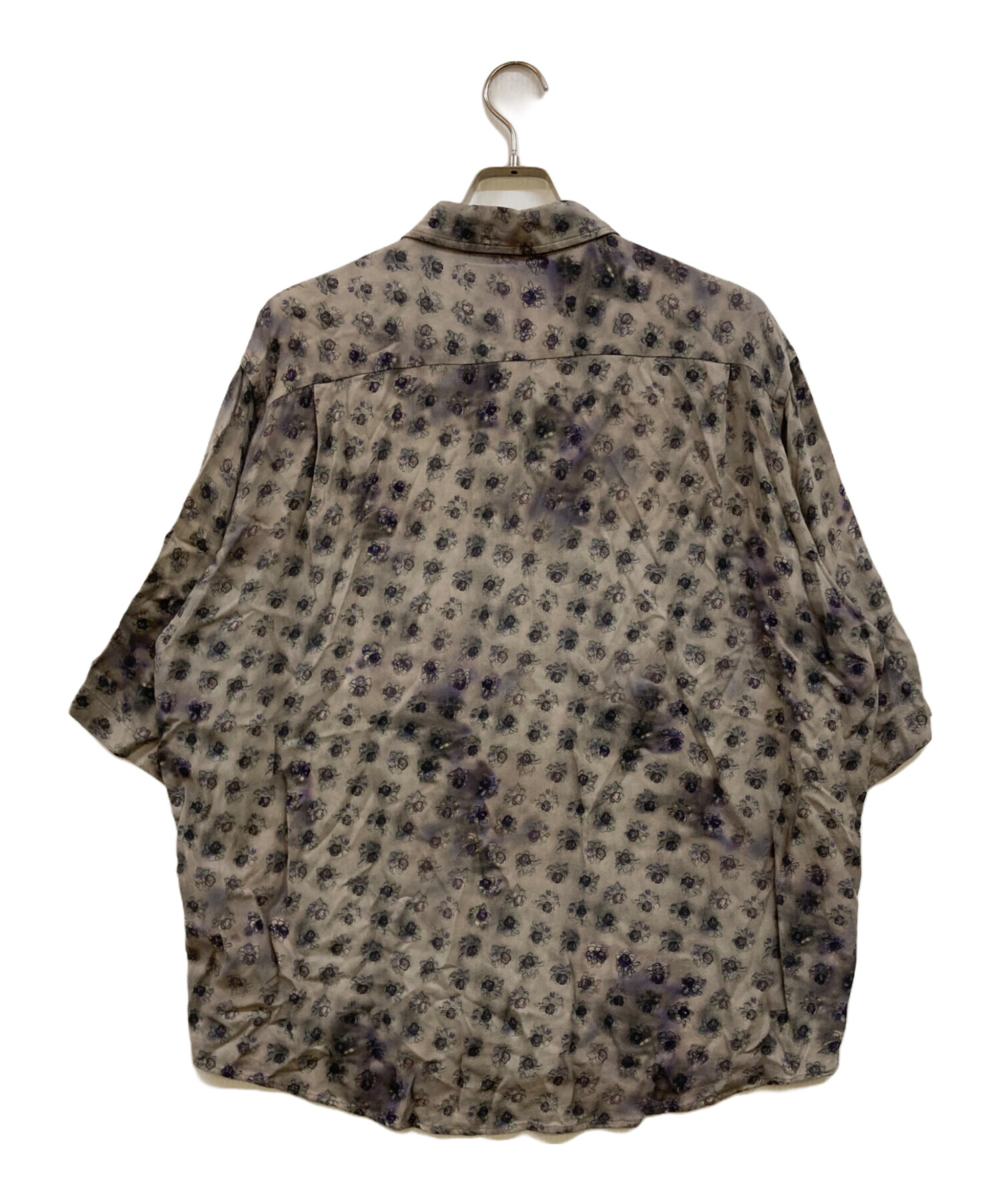 美品 Acne Studios アクネストゥディオズ チェック フラワー ショートスリーブ シャツ ブラウス 34  グレー レディース 古着 中古 USED 美品 Acne Studios アクネストゥディオズ チェック フラワー ショート