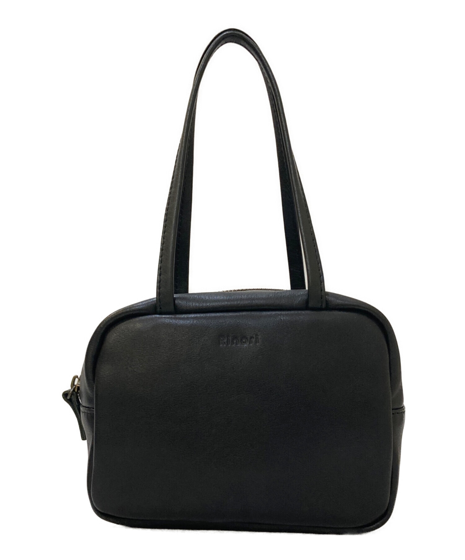 中古・古着通販】RINORI (リノリ) レザーミニボストンバッグ ブラック