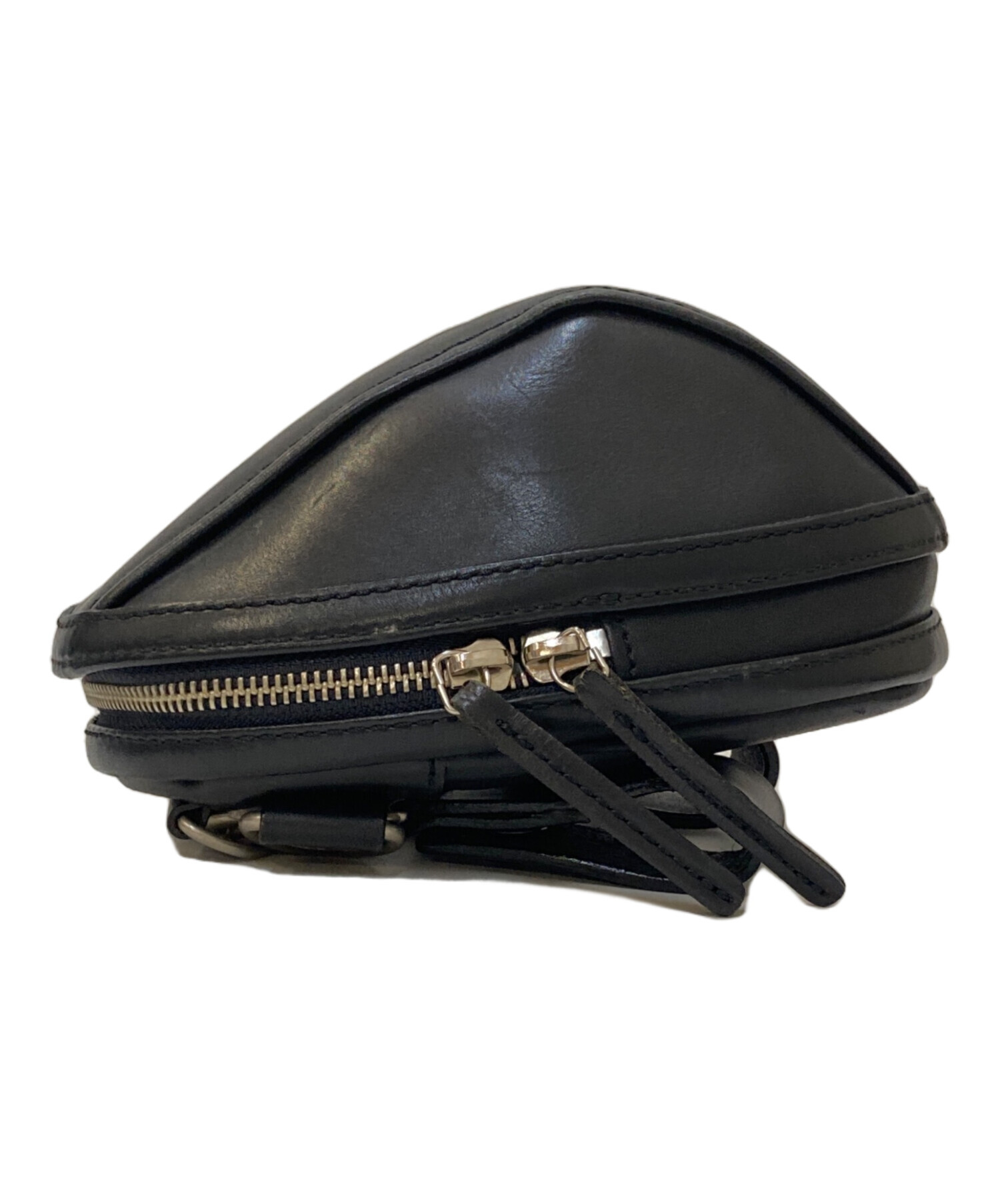 【加古川店】 中古 CORBO | コルボ 三つ折り財布 ブラック 【124】 中古・古着通販】CORBO (コルボ) レザーショルダーバッグ ブラック