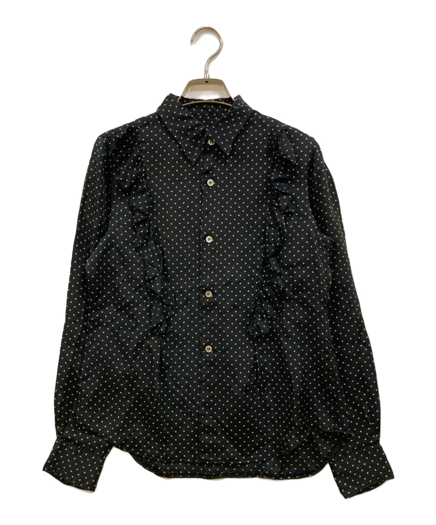 ◆comcom comdesgarçon カットソー　前後フリル　 黒 中古・古着通販】COMME des GARCONS COMME des GARCONS
