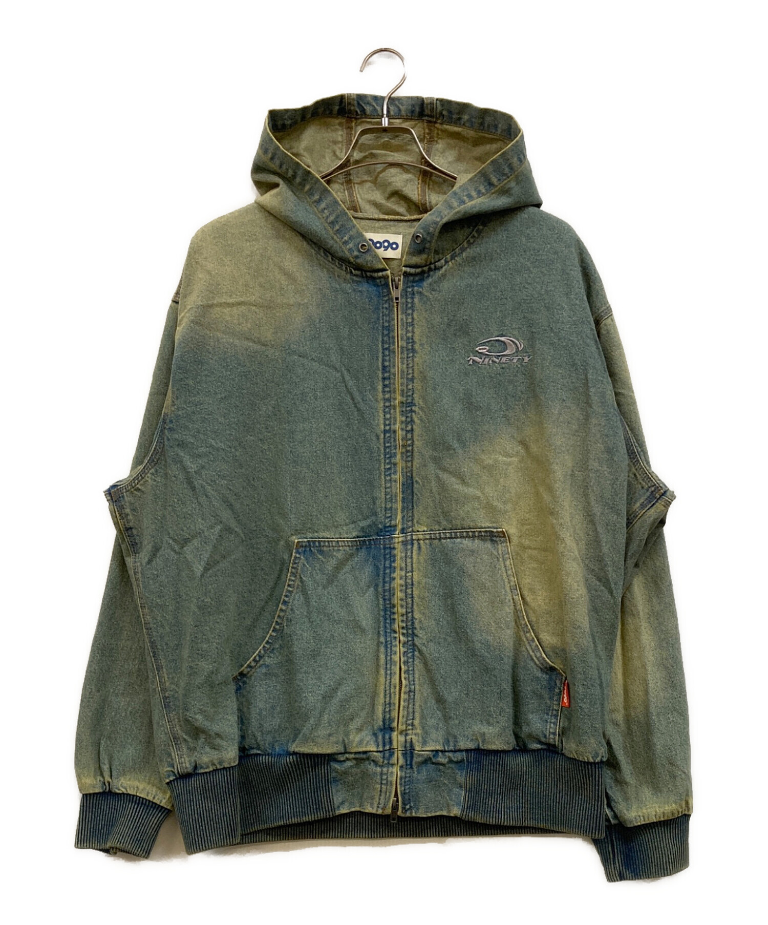 中古・古着通販】9090 (ナインティナインティ) Heisei Logo Denim Zip