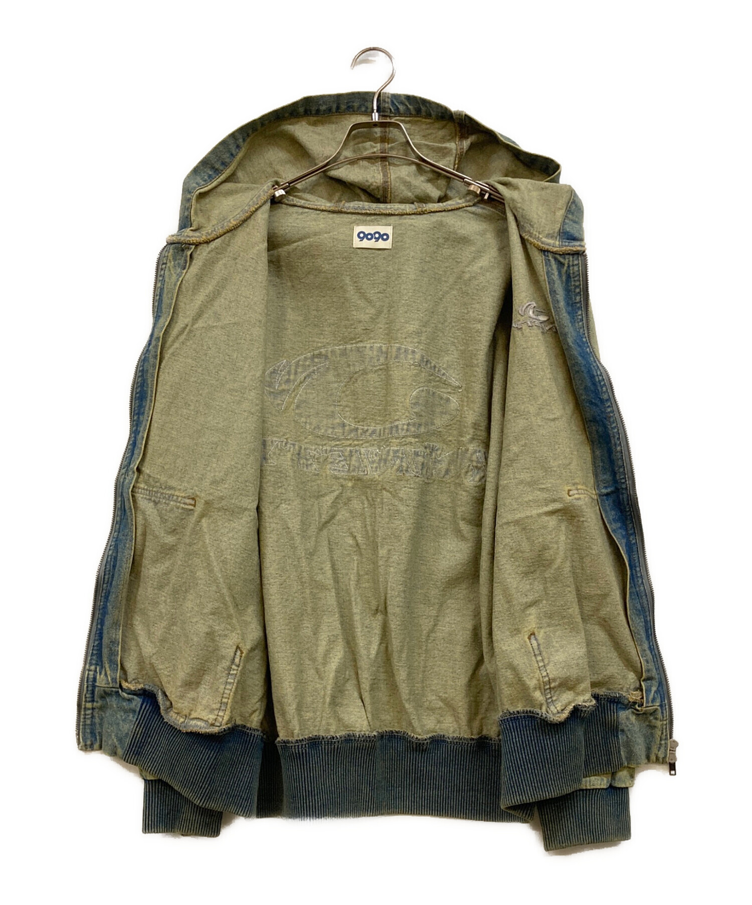 中古・古着通販】9090 (ナインティナインティ) Heisei Logo Denim Zip 中古・古着通販】9090 (ナインティナインティ) Heisei Logo Denim Zip