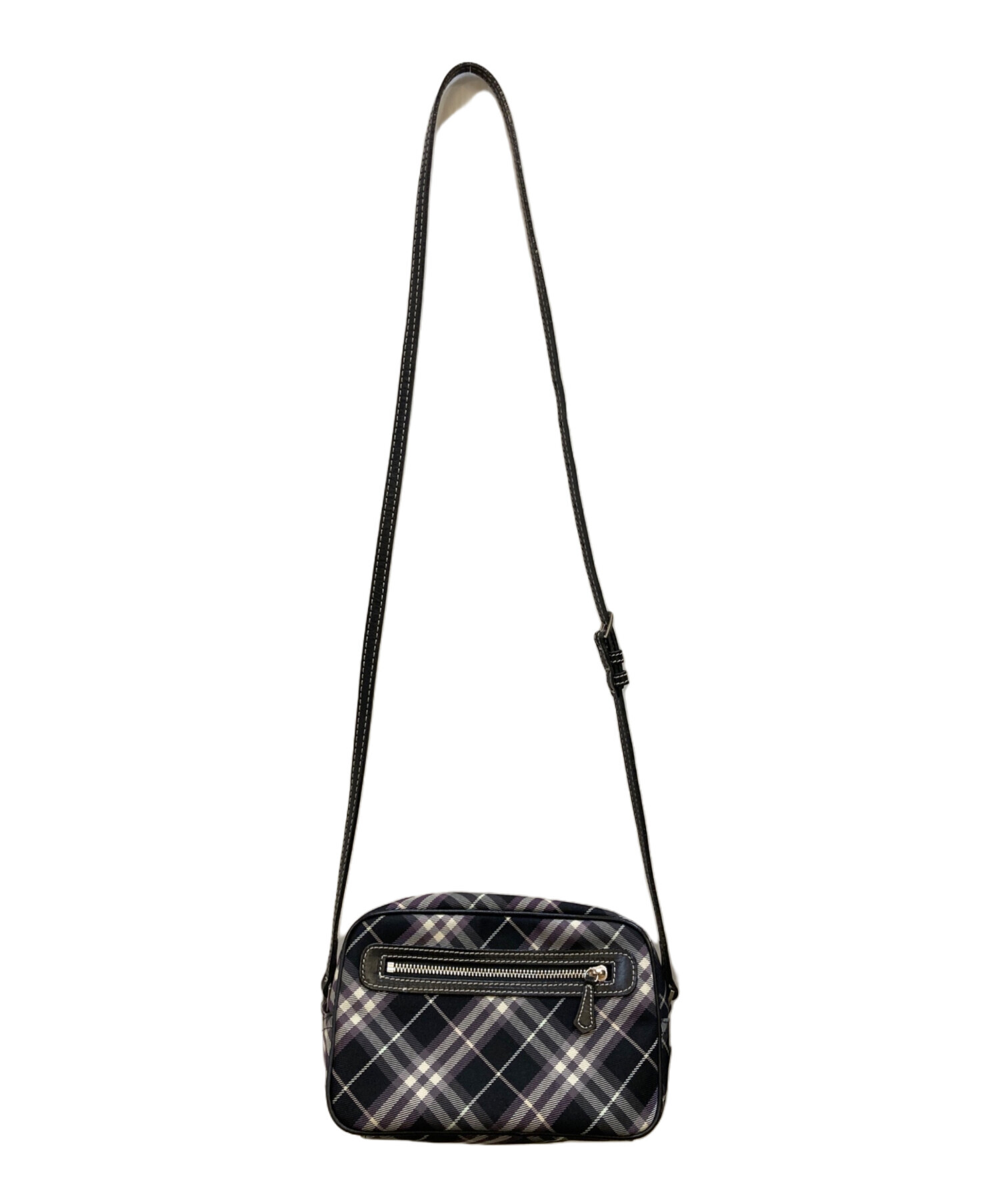 BURBERRY BLUE LABEL バーバリーブルーレーベル ショルダーバッグ チェック柄 ブラック×グレー BURBERRY BLUE LABEL（バーバリーブルーレーベル） バッグ レディース