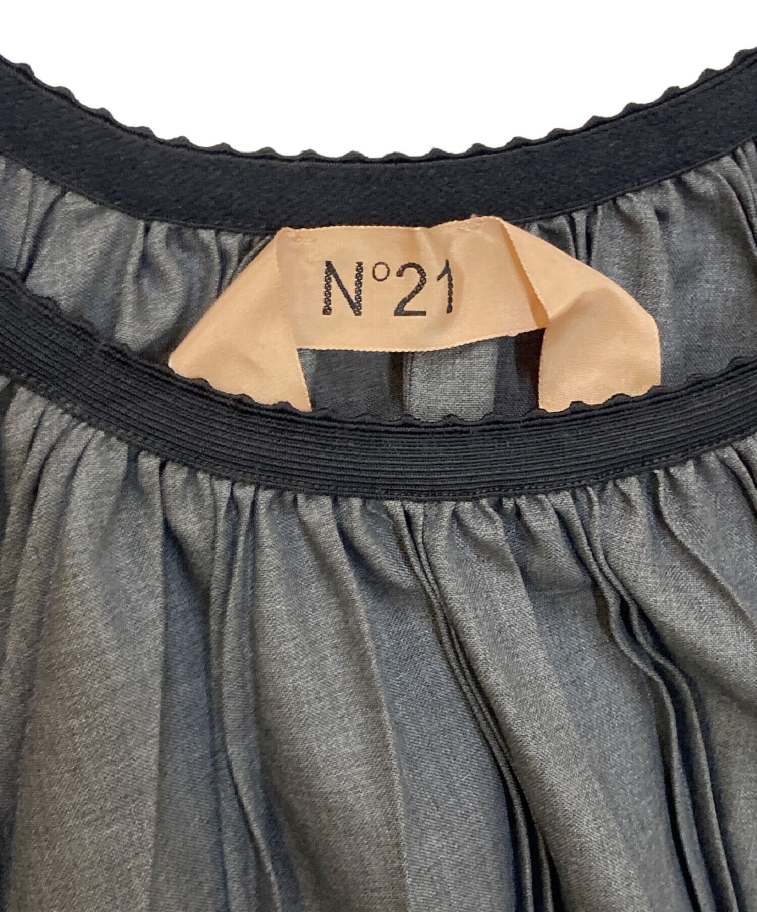 NUMBER NINE グレー プリーツスカート 中古・古着通販】N°21 (ヌメロヴェントゥーノ) ウールプリーツスカート