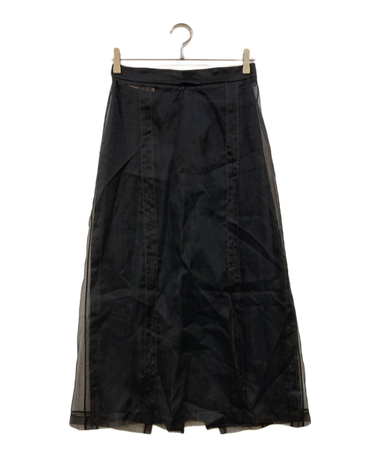中古・古着通販】GUCCI (グッチ) シルクシアースカート ブラック 