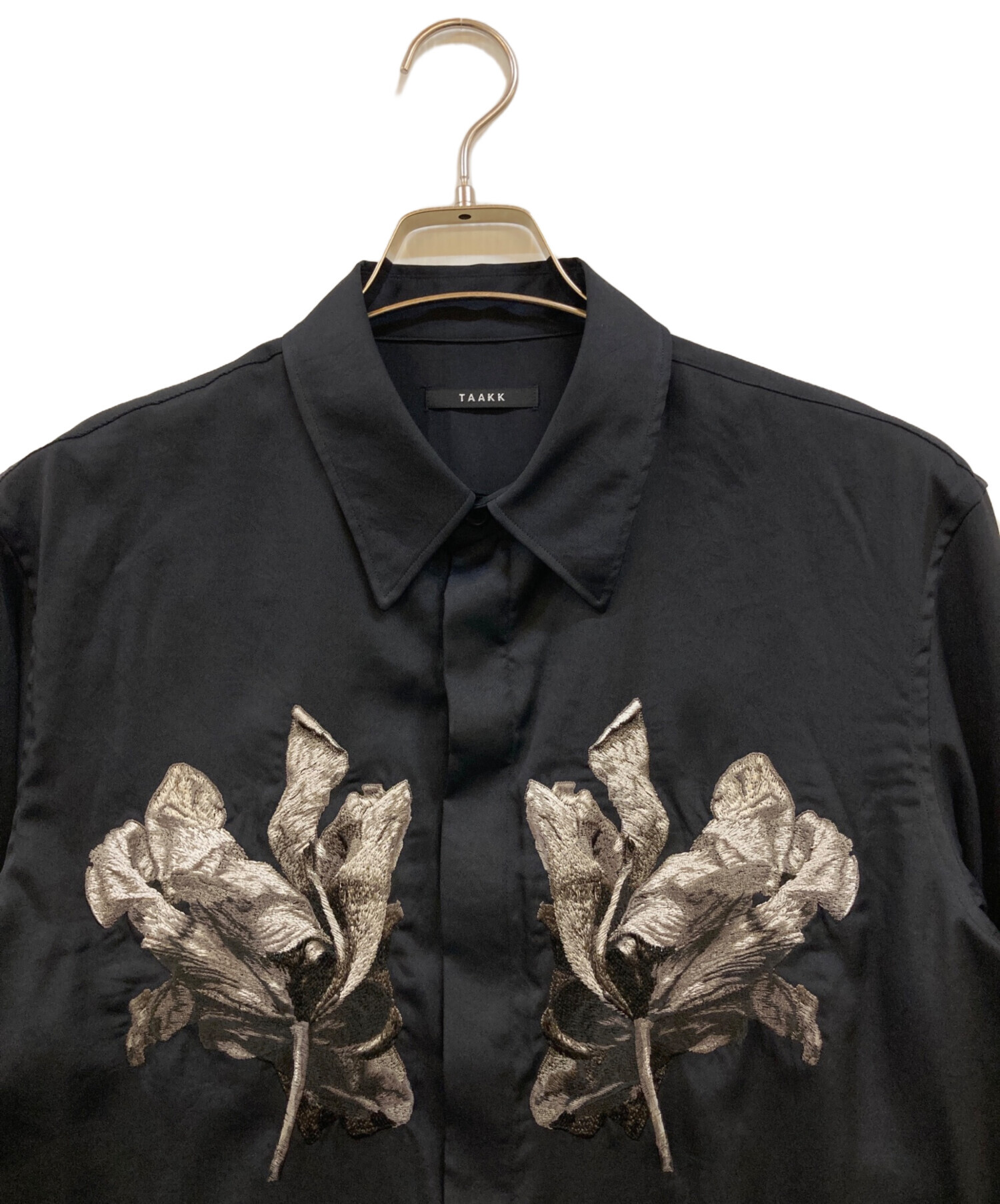 中古・古着通販】TAAKK (ターク) EMBROIDERY SHIRTS ブラック サイズ:2