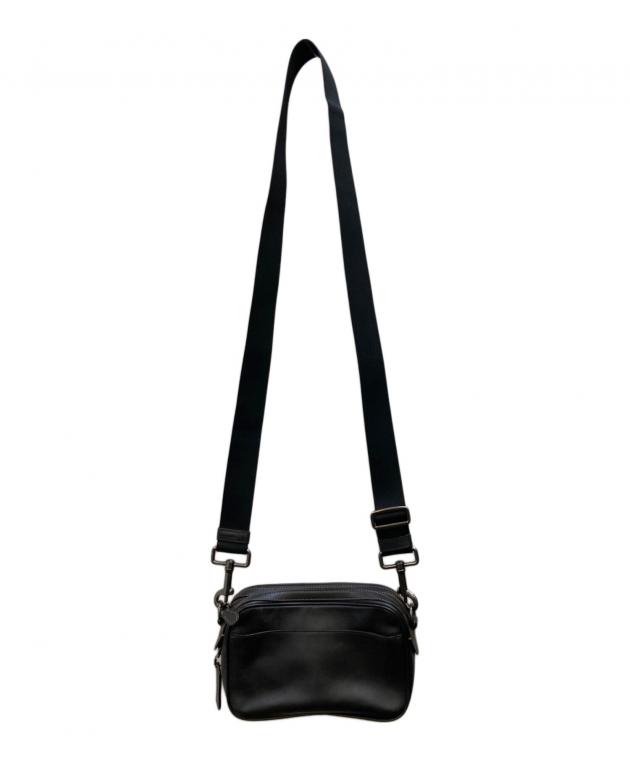 中古・古着通販】COACH (コーチ) レザーショルダーバッグ ブラック