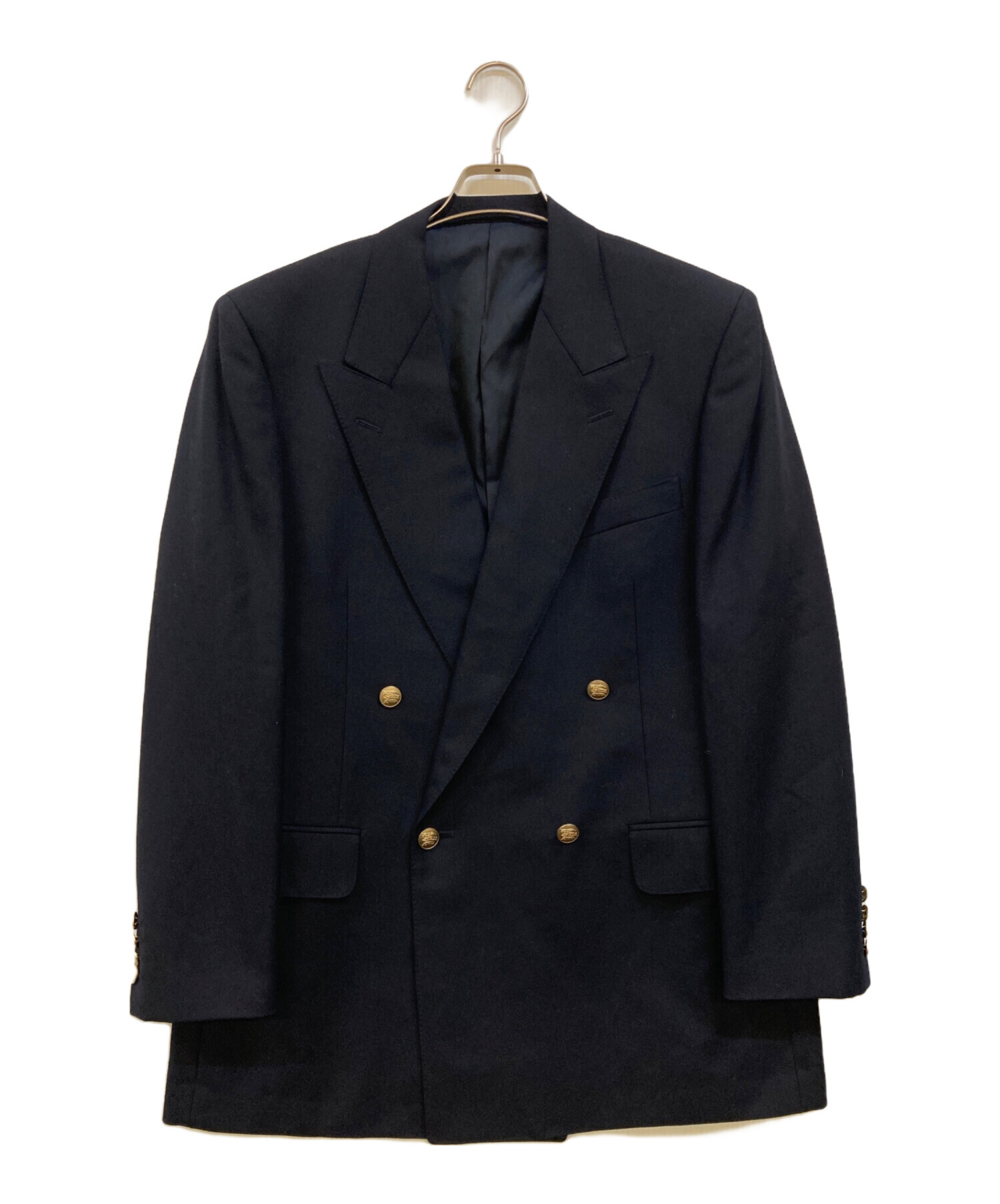 良品　BURBERRY ネイビー ダブルブレストジャケット 中古・古着通販】Burberry's (バーバリー) 金釦ダブルブレスト