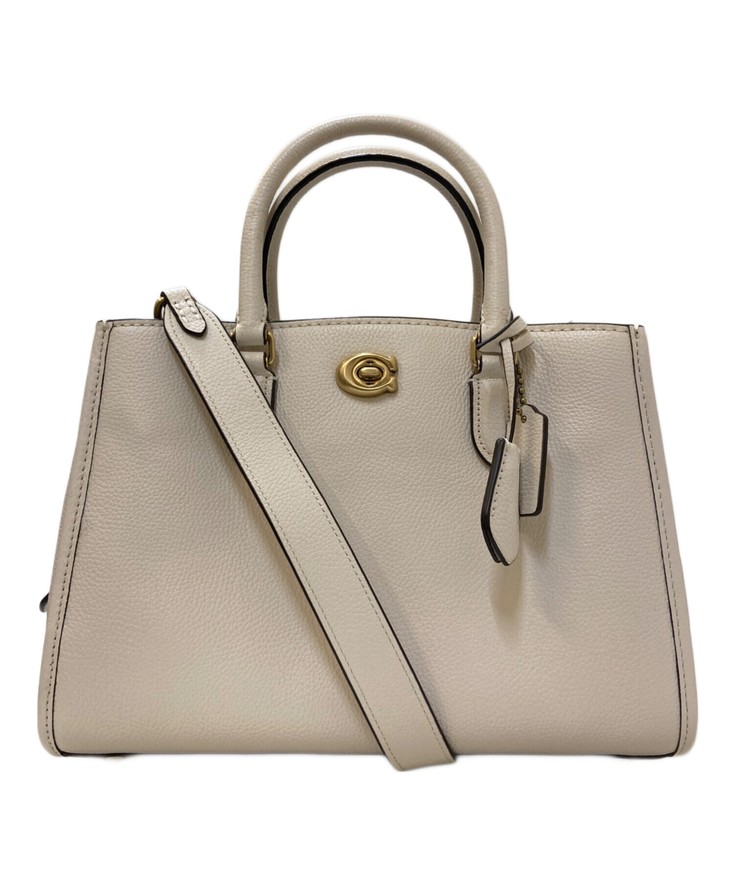 COACH キャリーオール 2WAY ハンドバッグ アイボリー