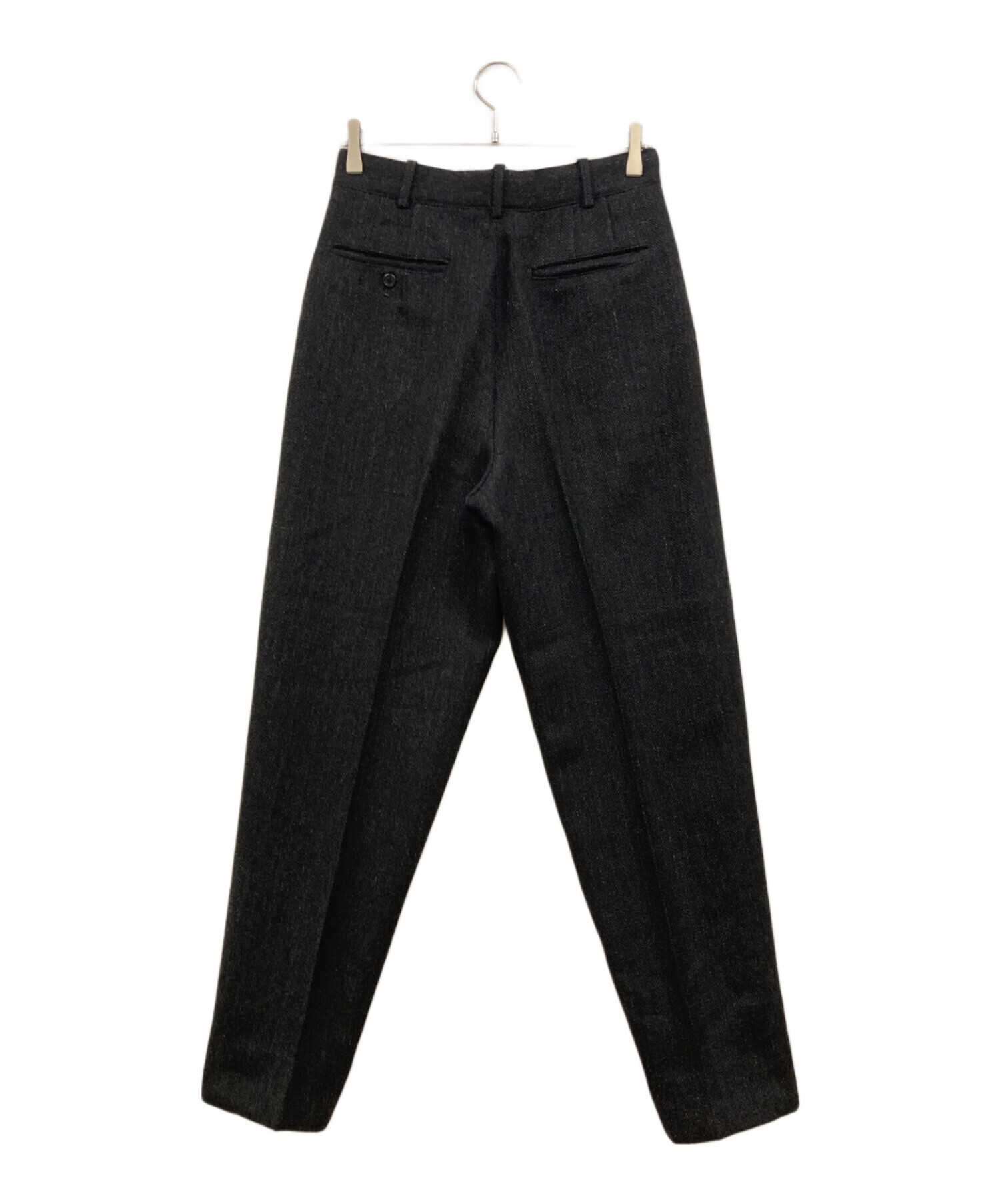 Y's for men ワイズフォーメン ベルト - 黒 【古着】【中古】 中古・古着通販】Y'S for men (ワイズフォーメン) ウールタックパンツ