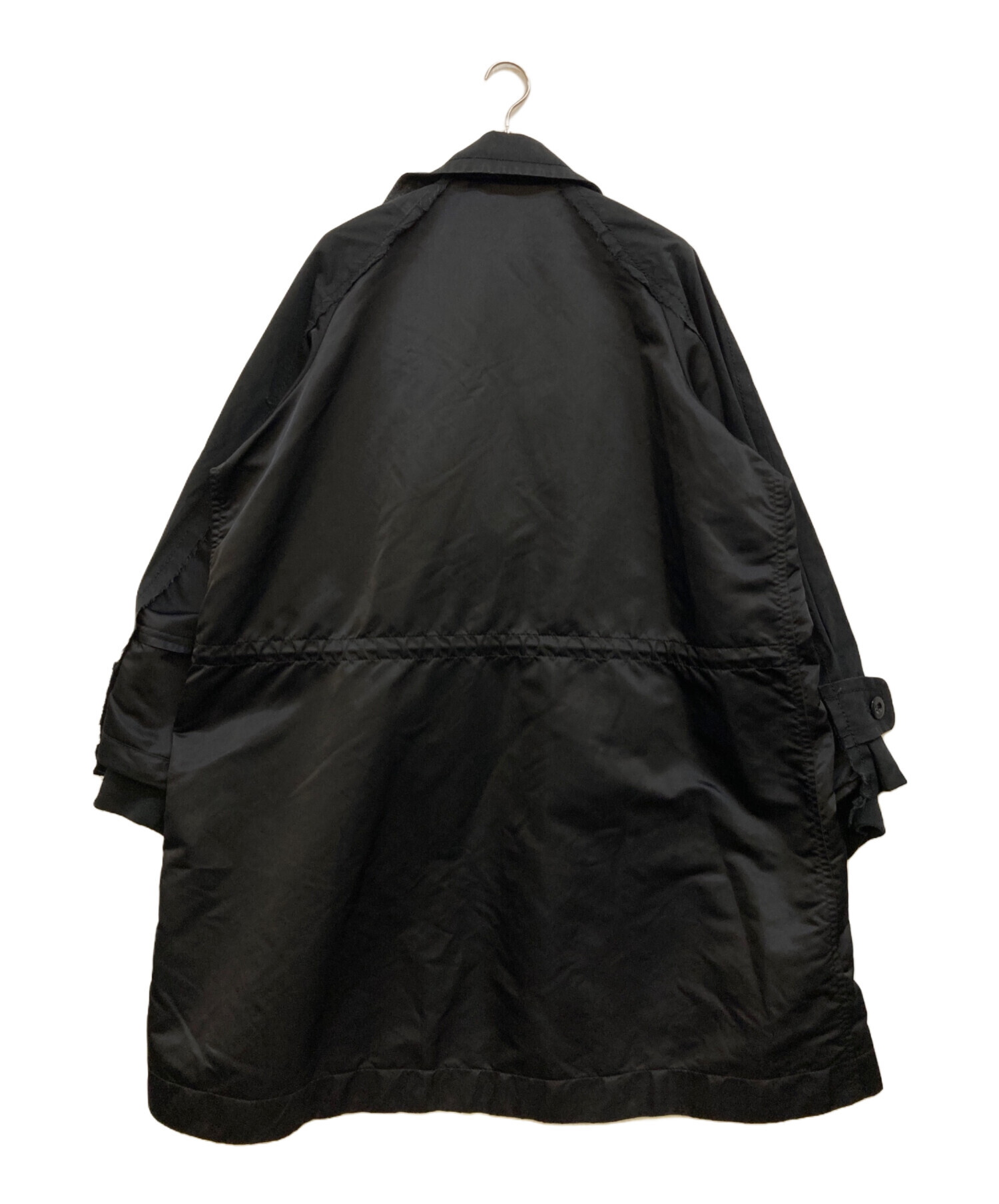 sacai Cotton Oxford Coat ミリタリーコート サイズ2 中古・古着通販】sacai (サカイ) Cotton Oxford Coat ブラック サイズ
