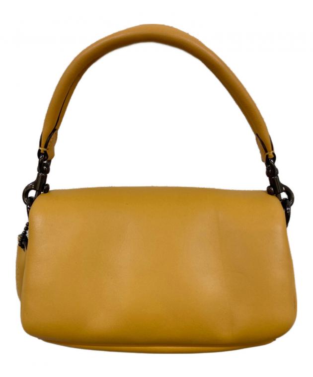 逢*太様 【新品】COACH コーチ ボディバッグ イエロー×ネイビ 正規品 タ 中古・古着通販】COACH (コーチ) ピロータビーショルダーバッグ
