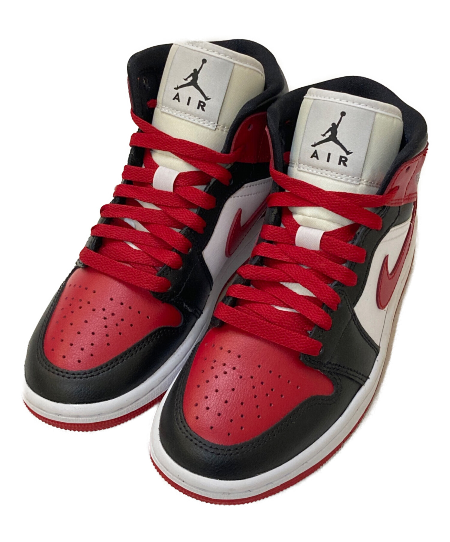 中古・古着通販】NIKE (ナイキ) AIR JORDAN 1 MID ホワイト×レッド 