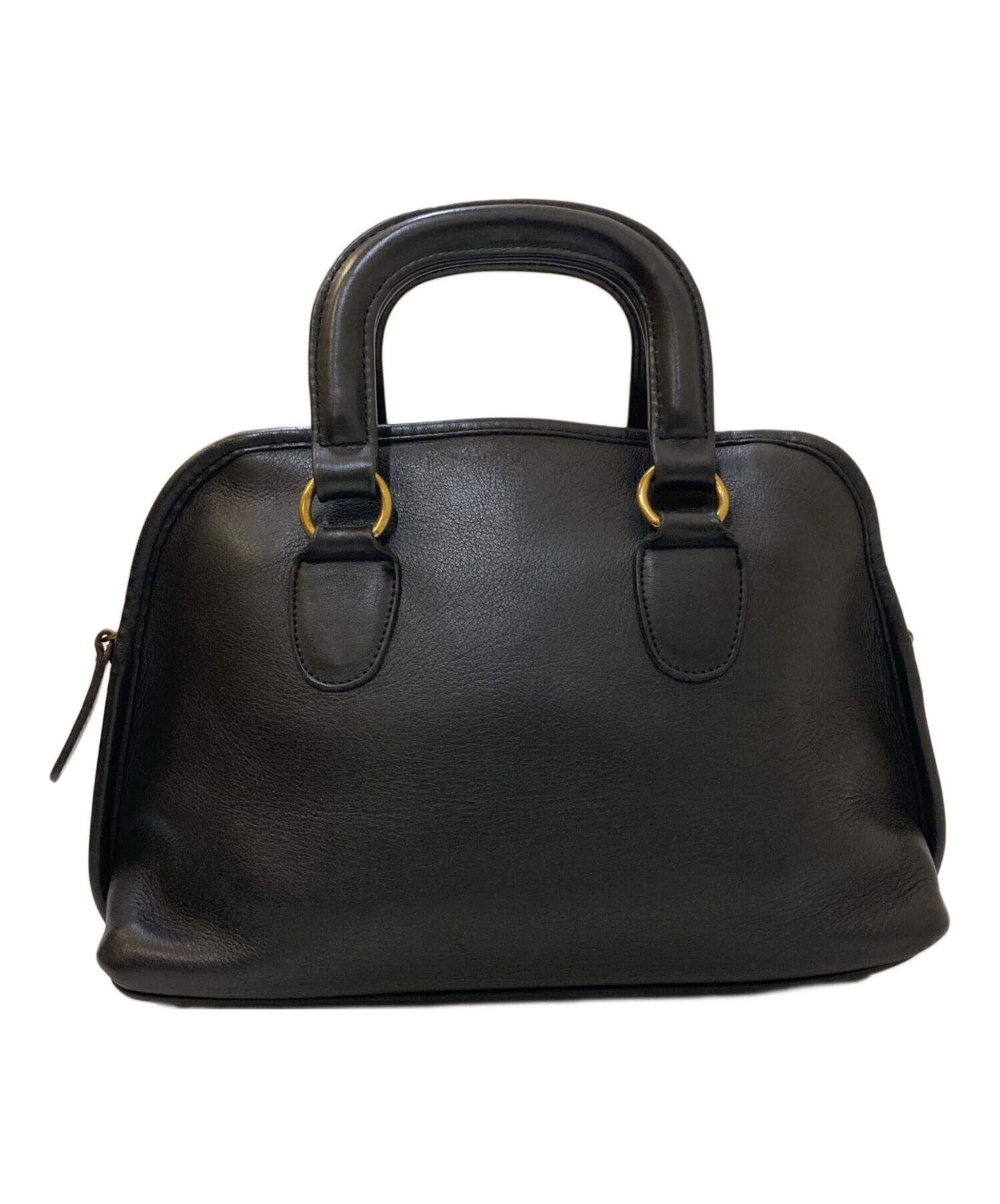 中古・古着通販】COACH (コーチ) レザーハンドバッグ ブラック