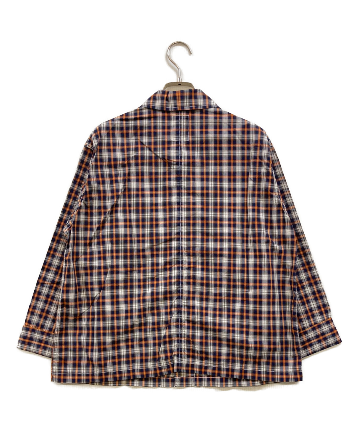 DANTONチェックシャツ 中古・古着通販】DANTON (ダントン) チェックシャツ ネイビー サイズ:S