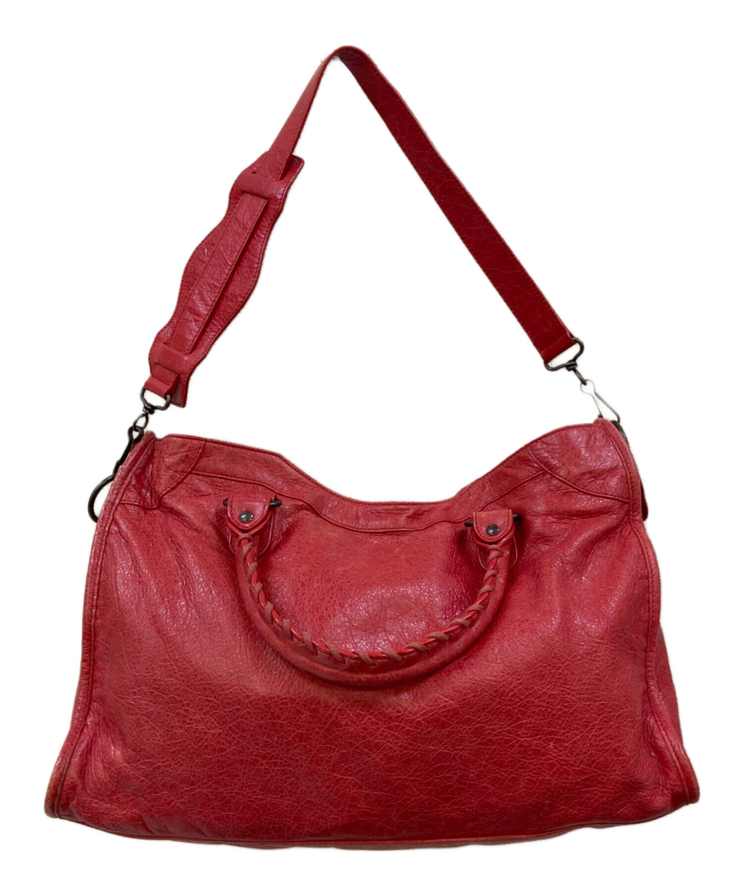 中古・古着通販】BALENCIAGA (バレンシアガ) The City 2way Bag レッド