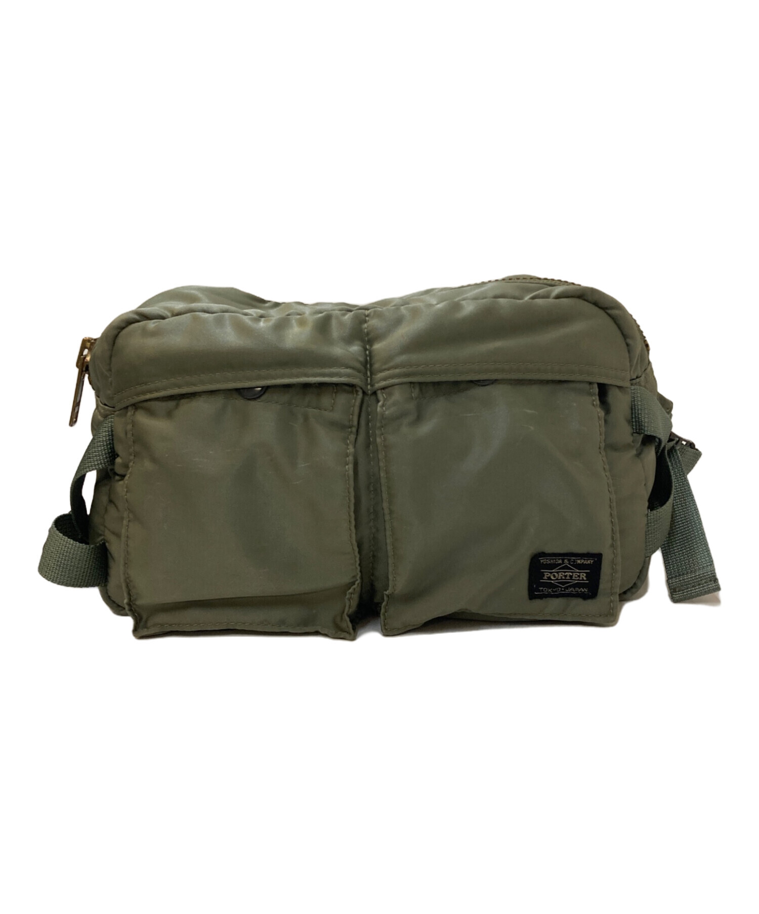 PORTER TANKER セージグリーン　ボディバッグ　旧モデル　ヒップバッグ 極美品 Lサイズ PORTER タンカー ウエストバッグ セージグリーン
