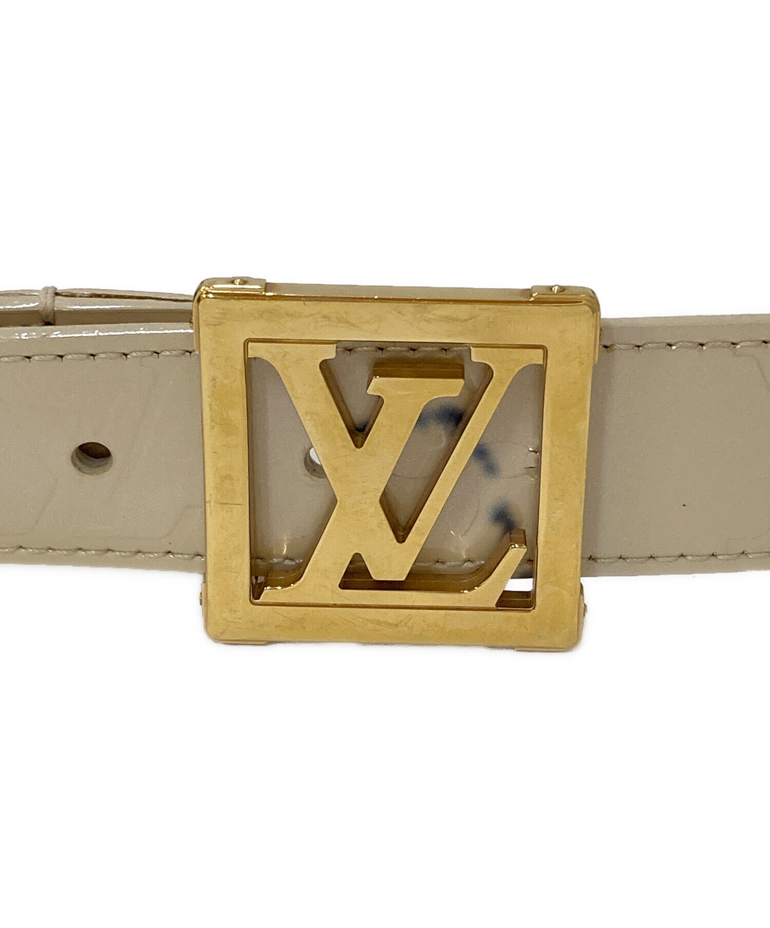 ルイヴィトン モノグラム レザー ゴールド 金具 バックル ベルト 細め. 中古・古着通販】LOUIS VUITTON (ルイ ヴィトン) ロゴバックル