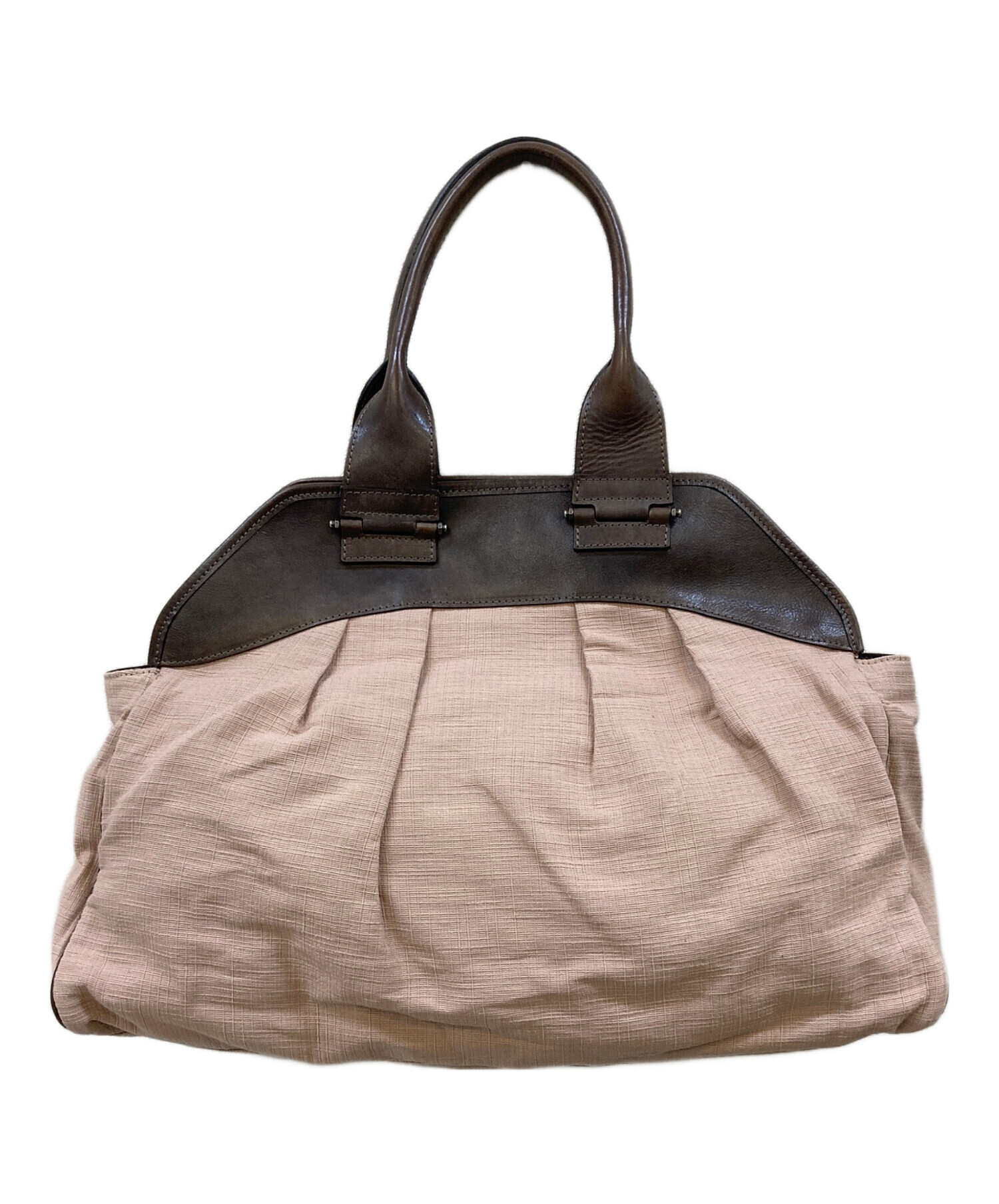 中古・古着通販】MARNI (マルニ) レザー切替 バイカラートートバッグ 