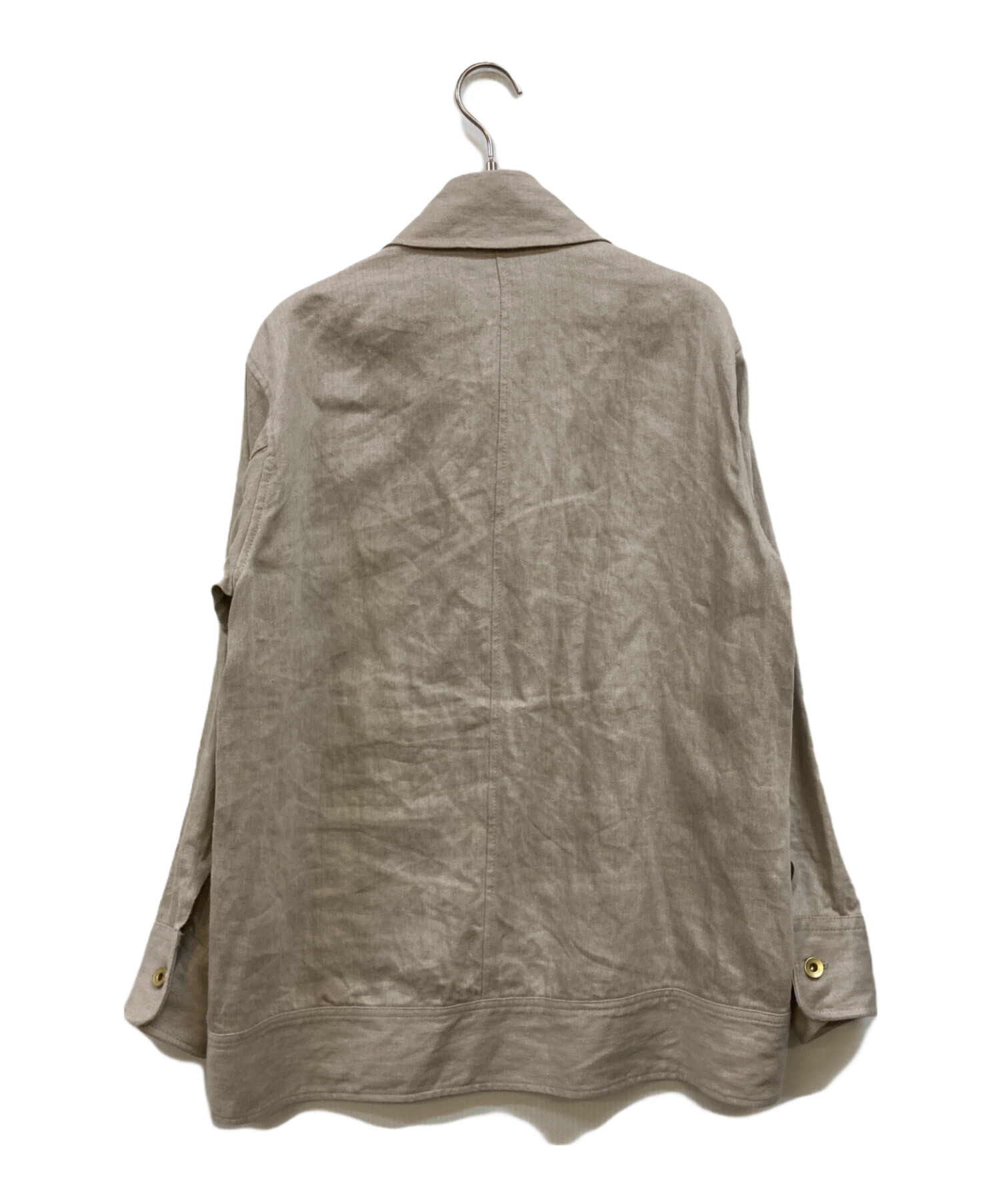 【極美品】ドゥーズィエムクラス リネン ダブルジャケット ベージュ 春夏 中古・古着通販】MUSE de Deuxieme Classe (ミューズ ドゥーズィエム