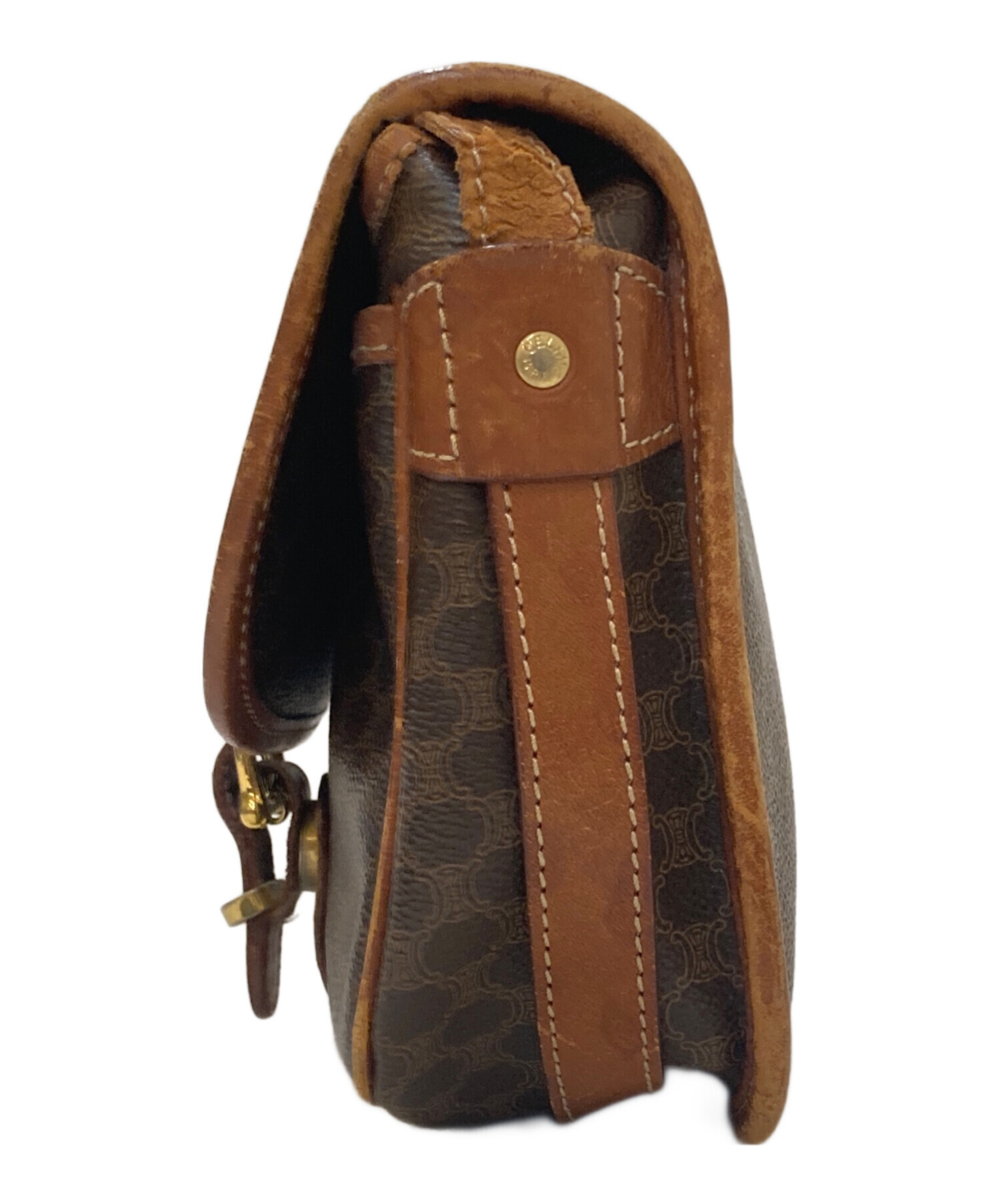 CELINE マカダム柄 Pコート 36 ハンガー付 中古・古着通販】CELINE (セリーヌ) マカダム柄 PVC ショルダーバッグ
