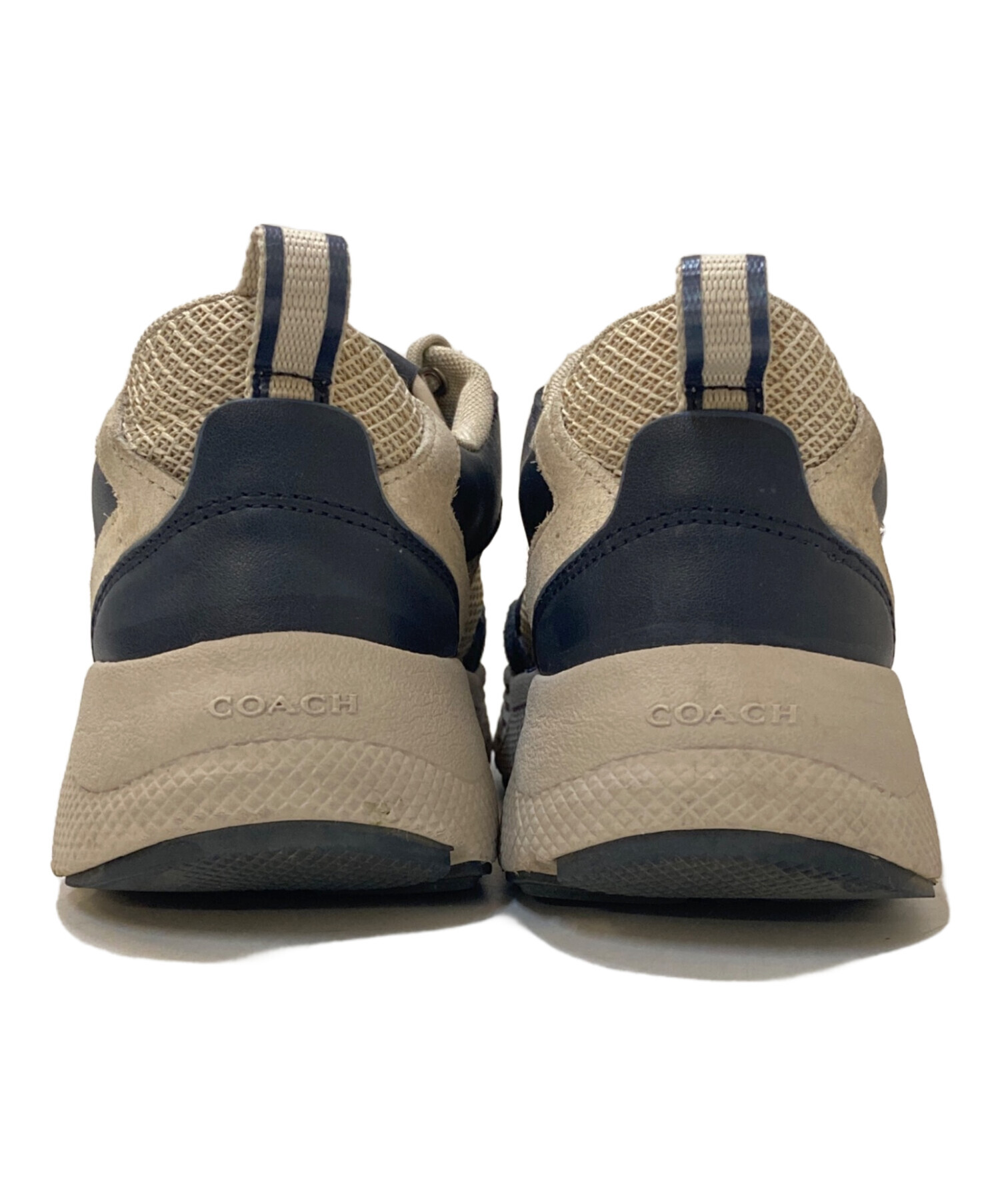 【美品】COACH コーチ スニーカー ストライダー ネイビー 23cm 中古・古着通販】COACH (コーチ) ストライダー スニーカー ネイビー