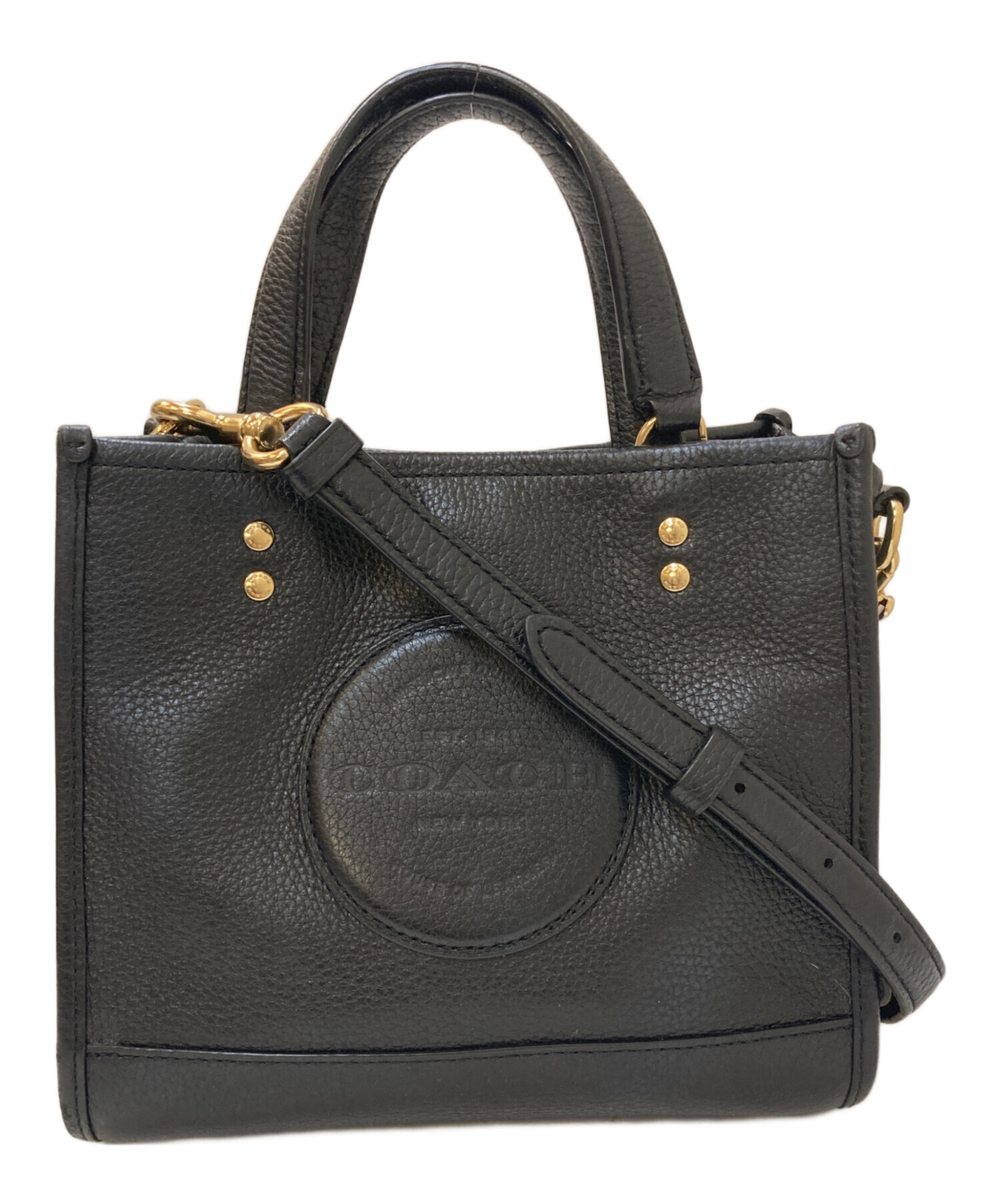 COACH デンプシー トート 22 ウィズ コーチ パッチ 2way ブラック COACH デンプシートート22 ウィズコーチパッチ ブラック 黒 ショルダー