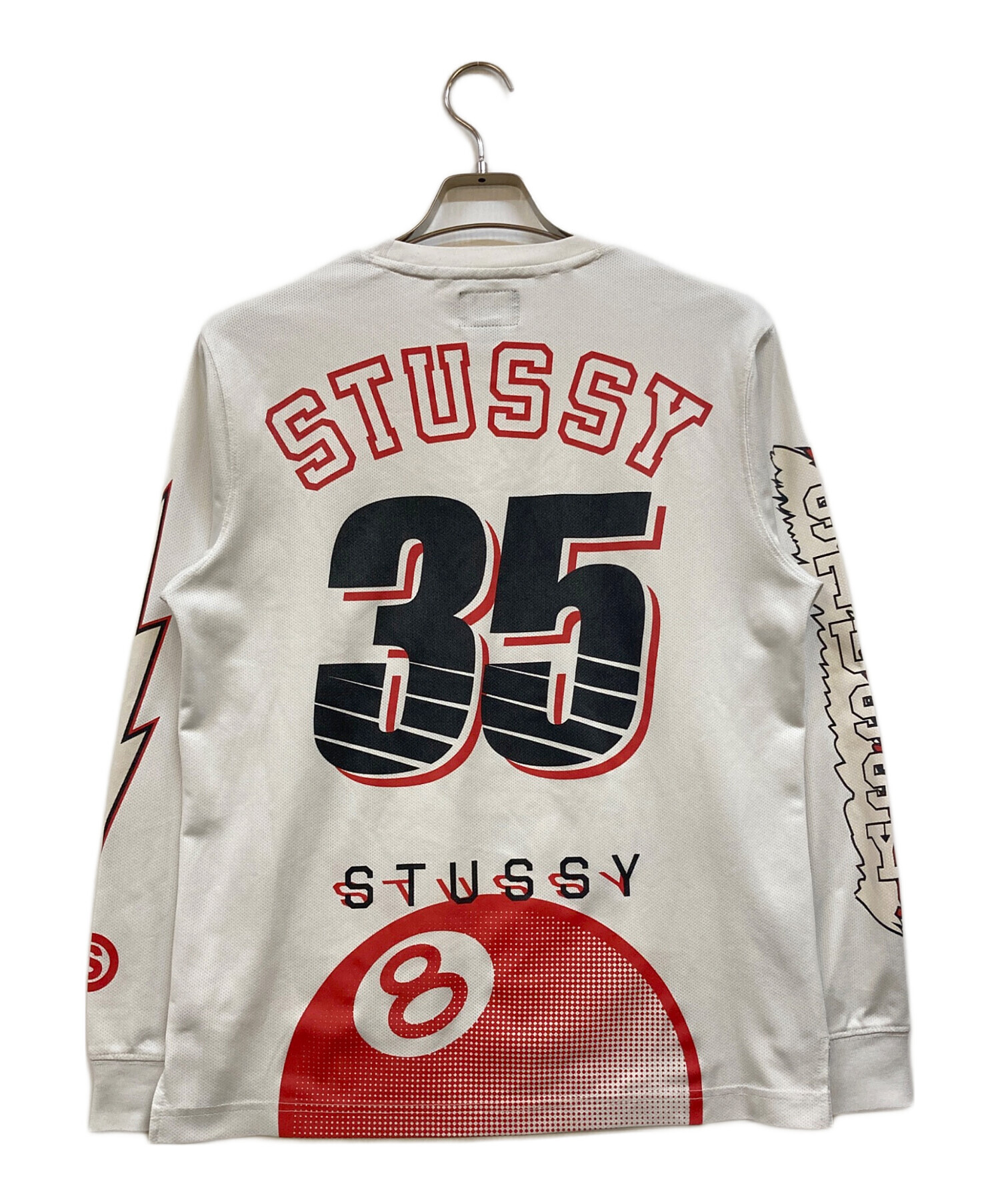 中古・古着通販】stussy (ステューシー) ゲームシャツ ホワイト サイズ 中古・古着通販】stussy (ステューシー) ゲームシャツ ホワイト サイズ