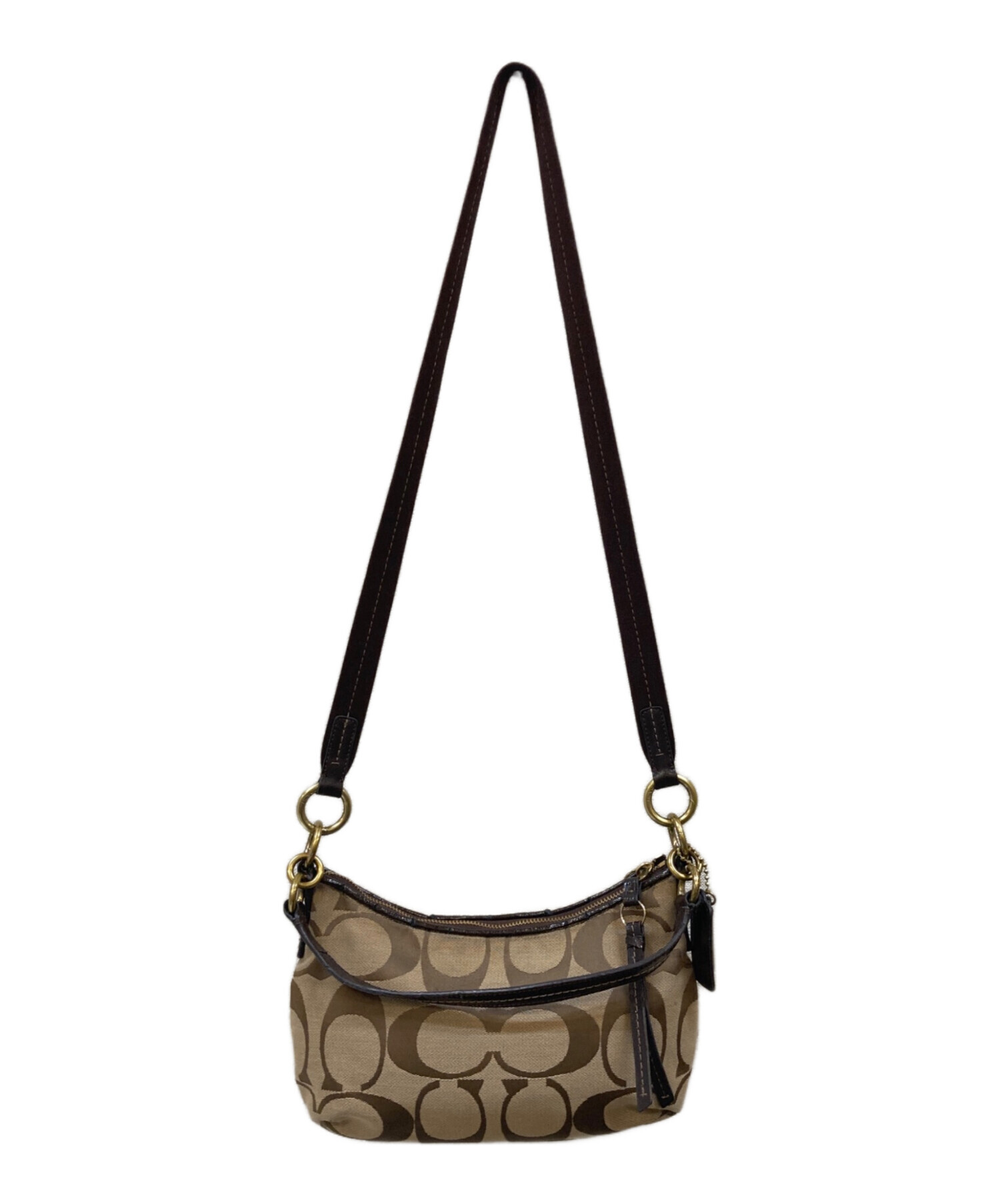 中古・古着通販】COACH (コーチ) Signature 2way ShoulderBag ベージュ