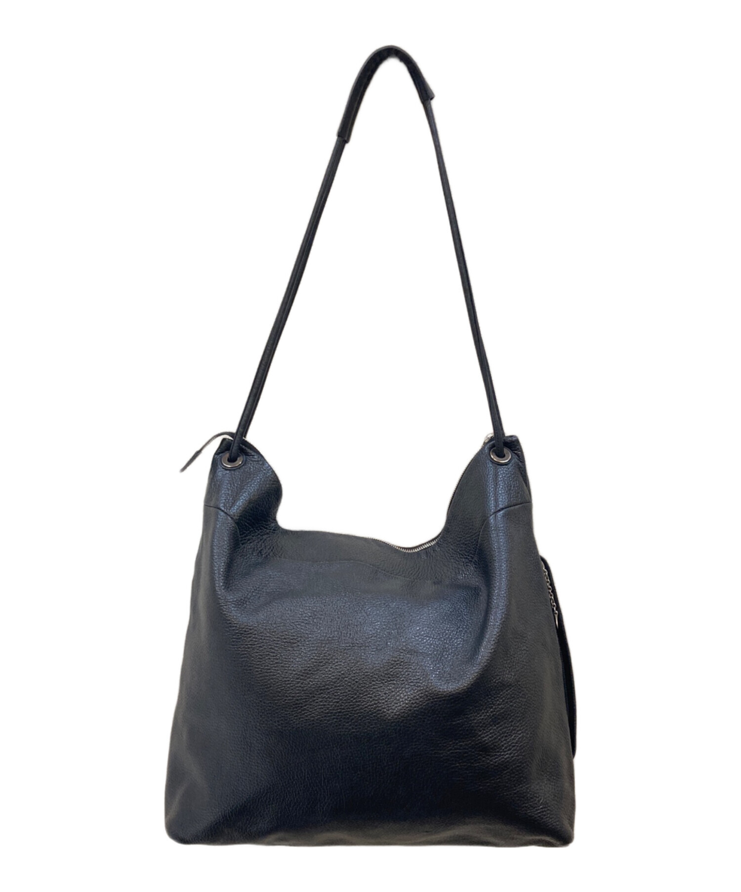HIROKO HAYASHI(ヒロコハヤシ) ショルダーバッグ美品  - 黒 レザー 中古・古着通販】HIROKO HAYASHI (ヒロコ ハヤシ) レザーショルダー