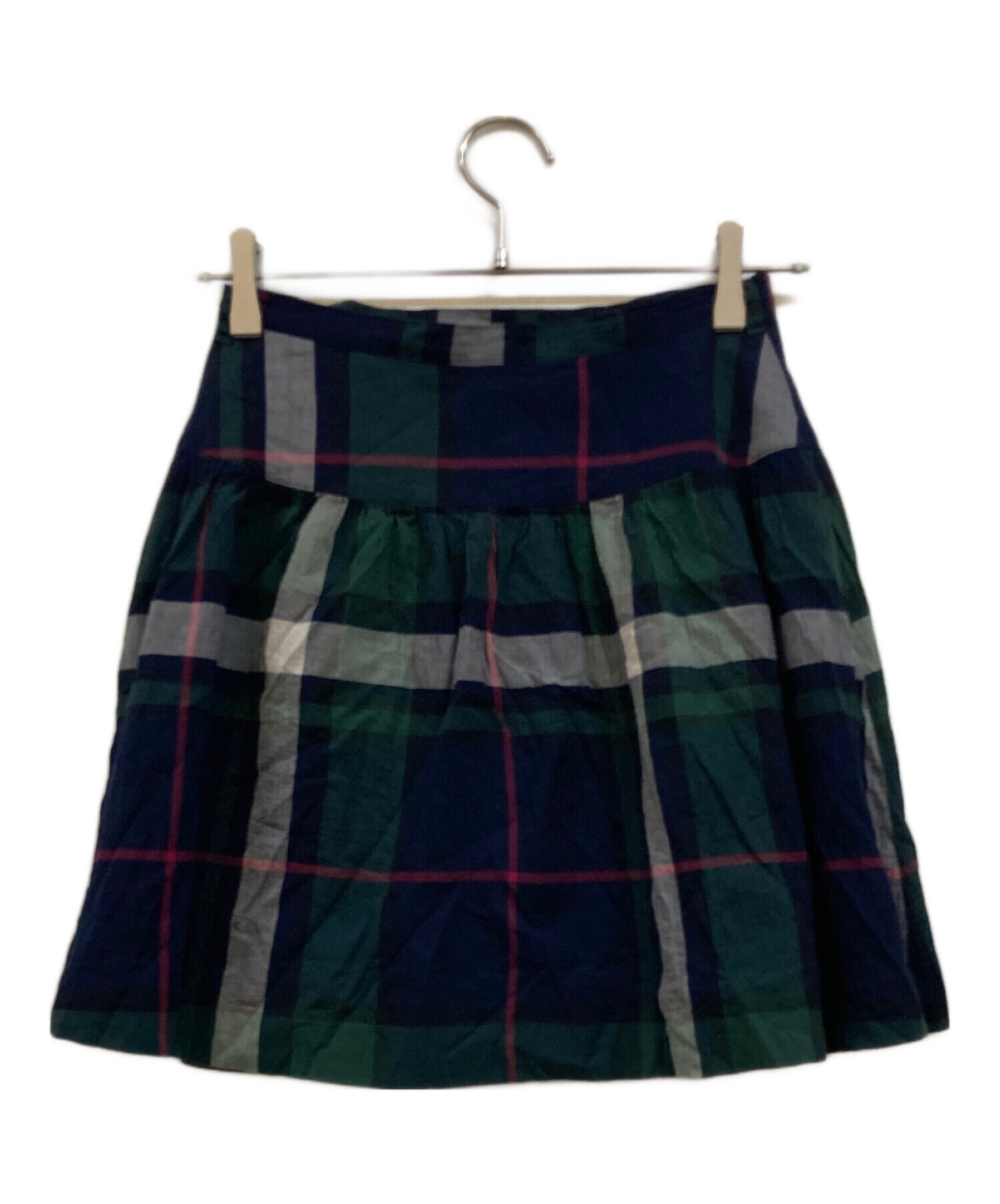 バーバリーロンドン　プリーツ　フリンジ　ラップ　ミニスカート　ピン　160A 中古・古着通販】BURBERRY LONDON (バーバリーロンドン) チェック