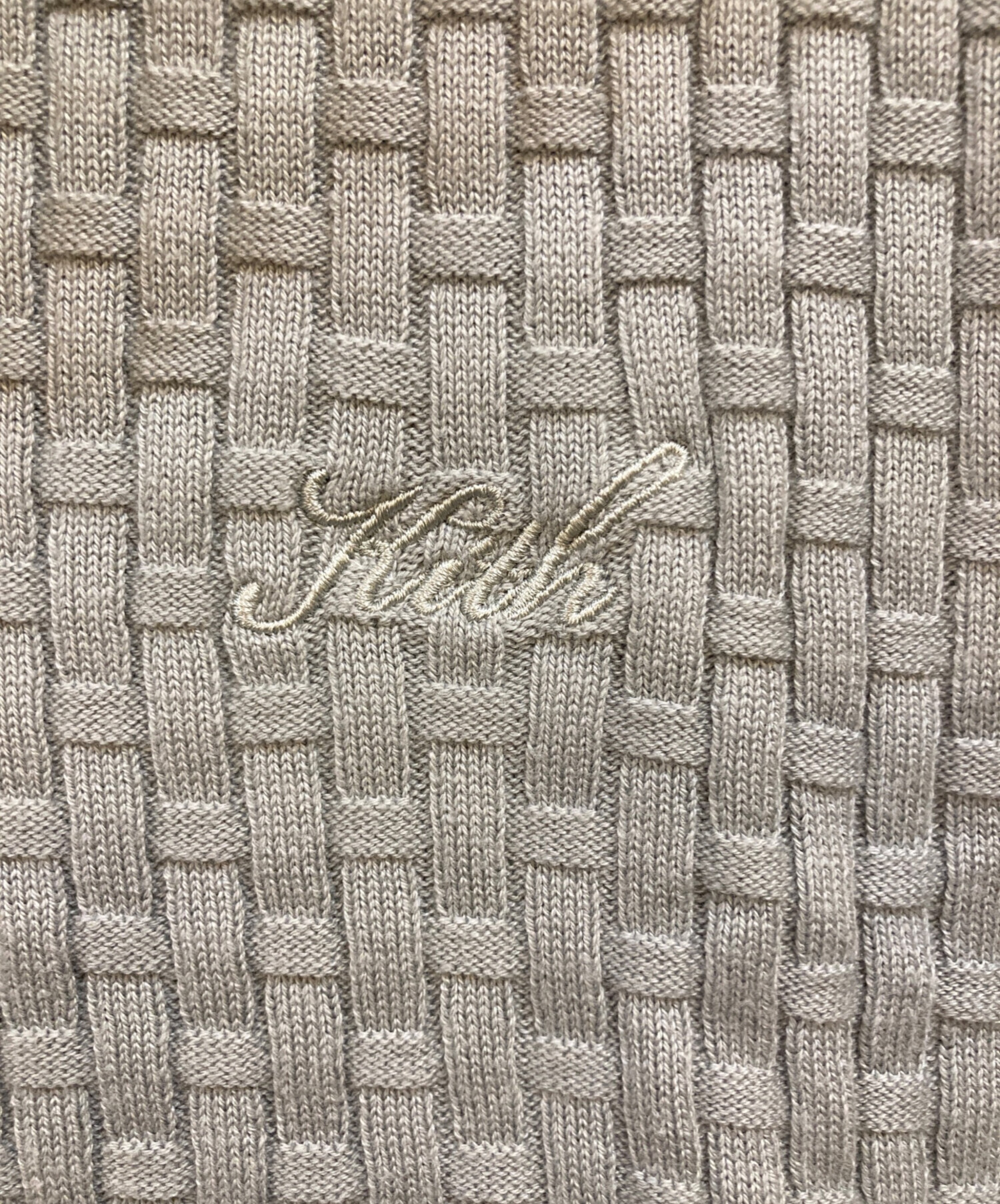 中古・古着通販】KITH (キス) ニットポロシャツ グレー サイズ:M