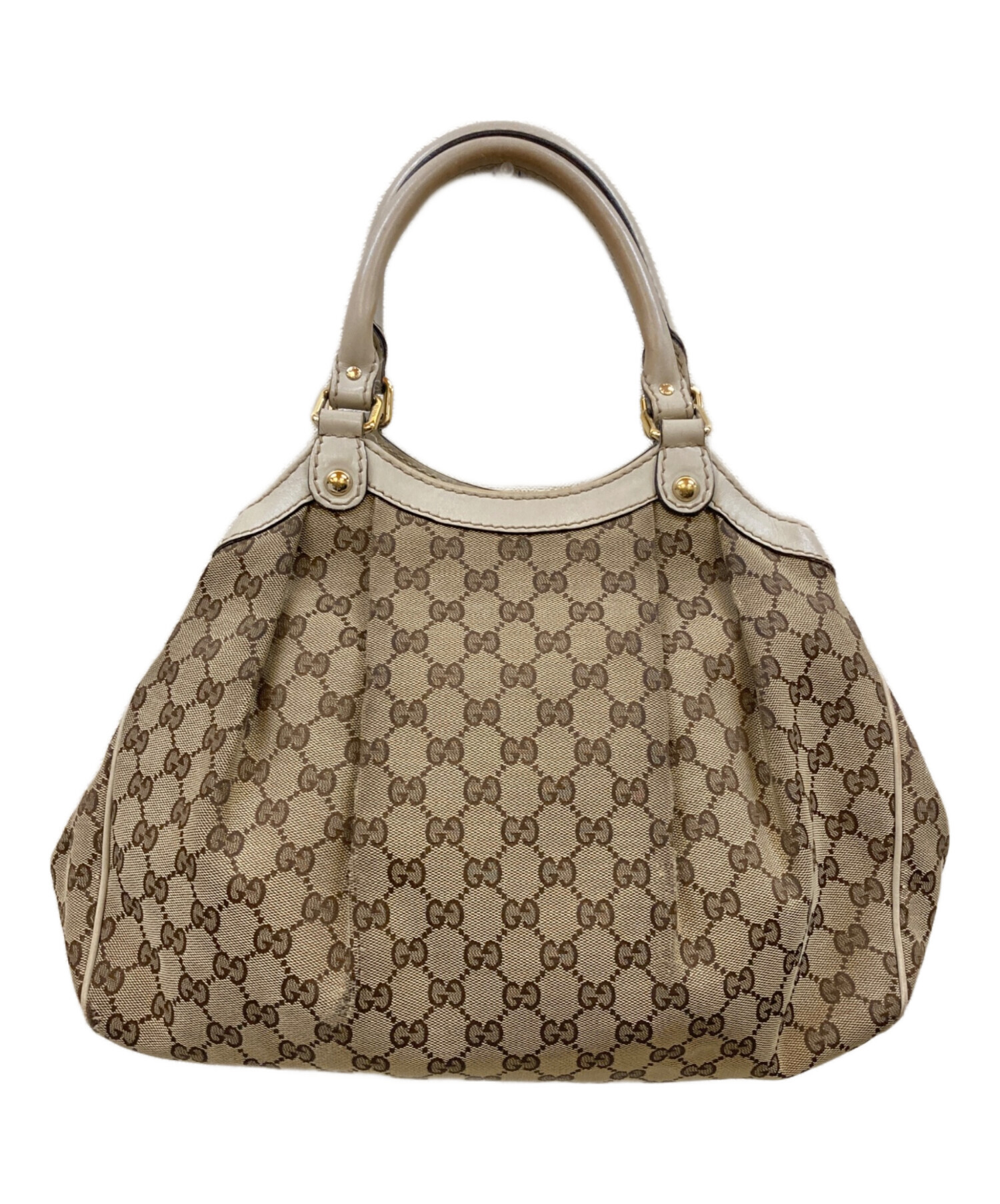 Gucci ベージュ ハンドバッグ 中古・古着通販】GUCCI (グッチ) スーキー GGキャンバス ハンドバッグ