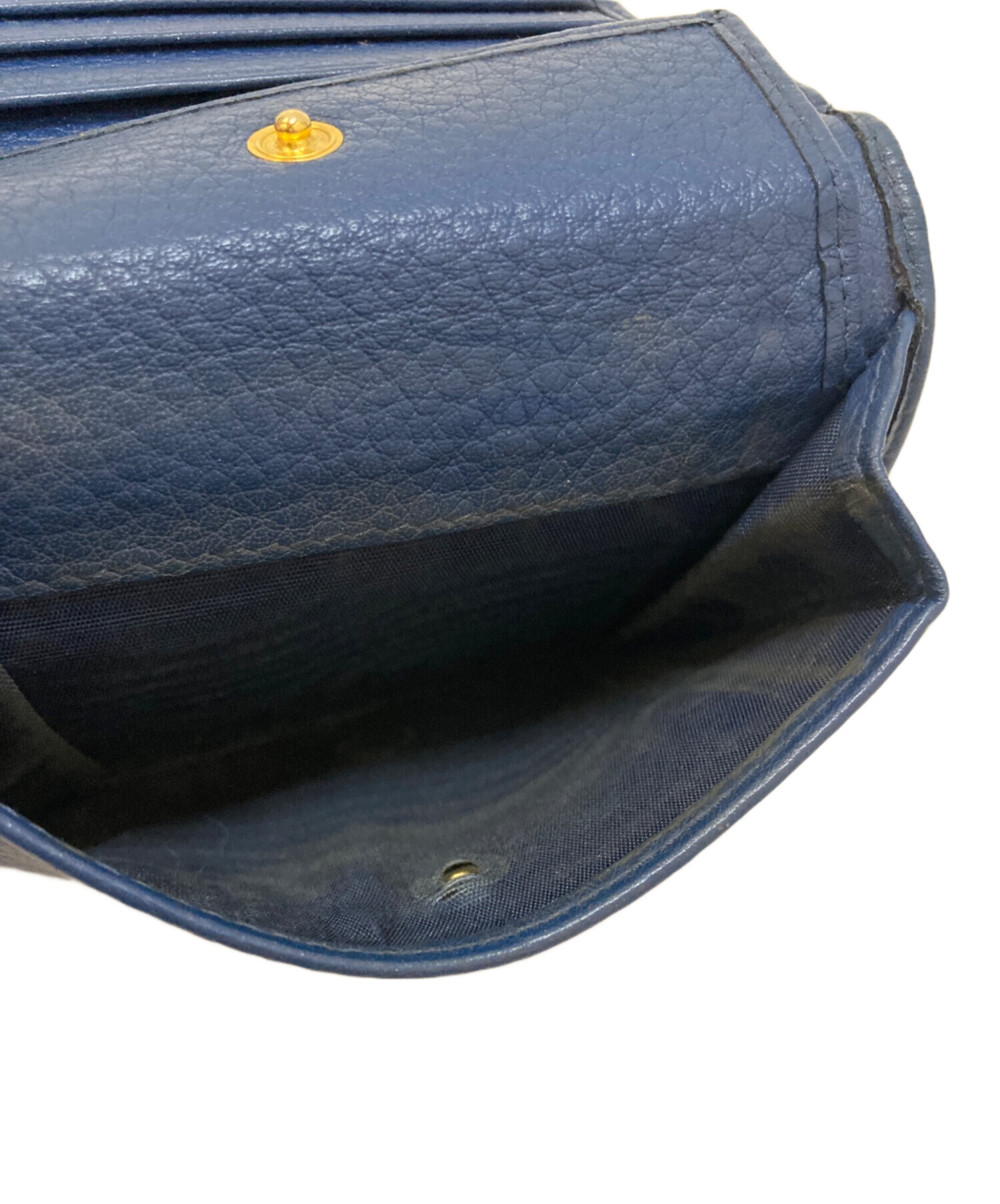 中古・古着通販】PRADA (プラダ) ロゴエンブレム 3つ折りレザー