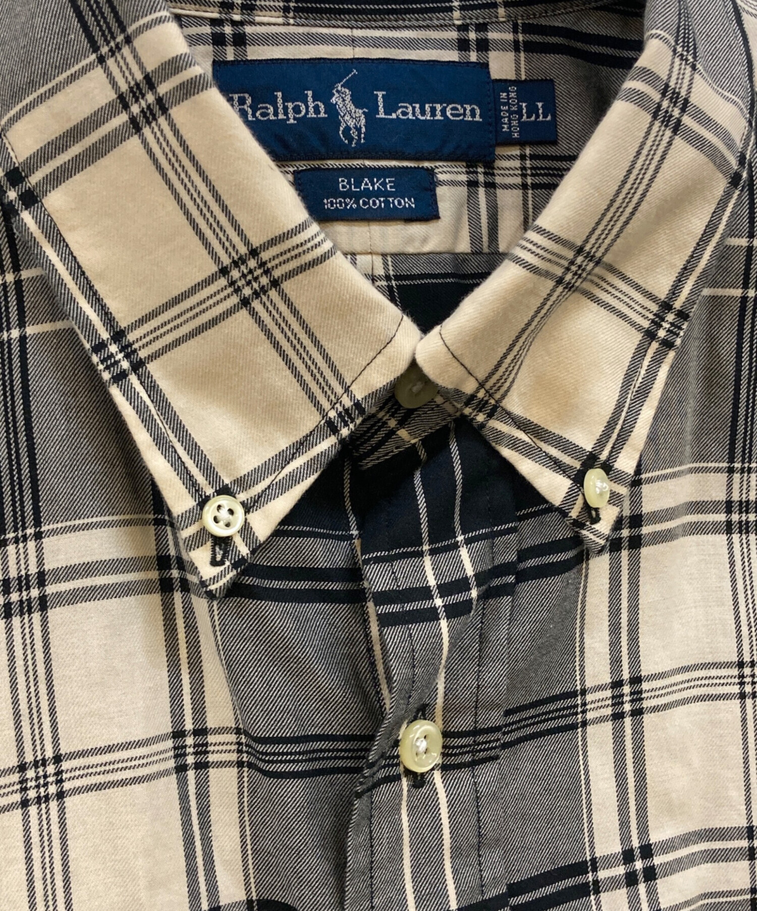 中古・古着通販】RALPH LAUREN (ラルフローレン) BLAKE チェックボタン 
