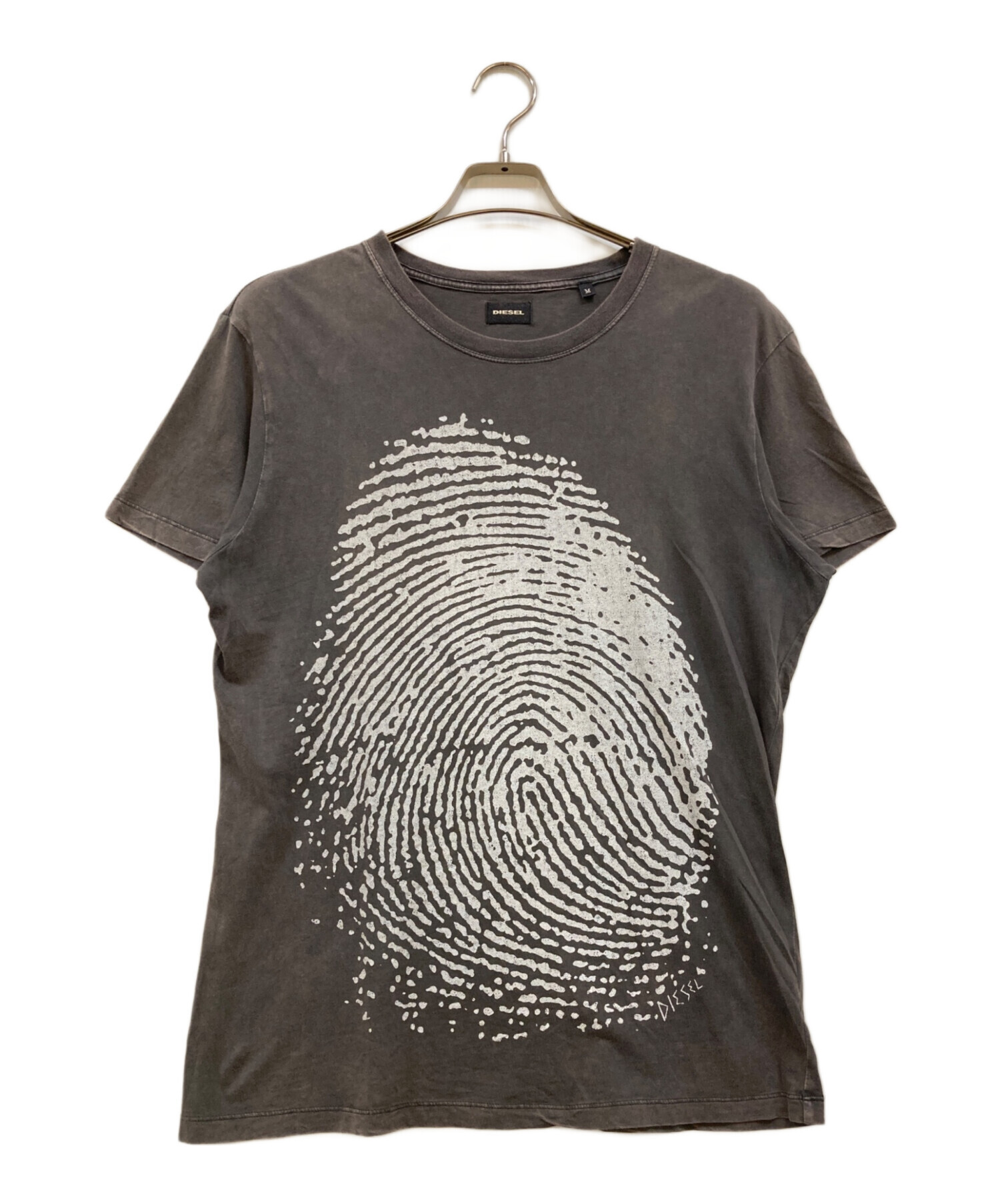 中古・古着通販】DIESEL (ディーゼル) 00s 指紋プリントTシャツ グレー