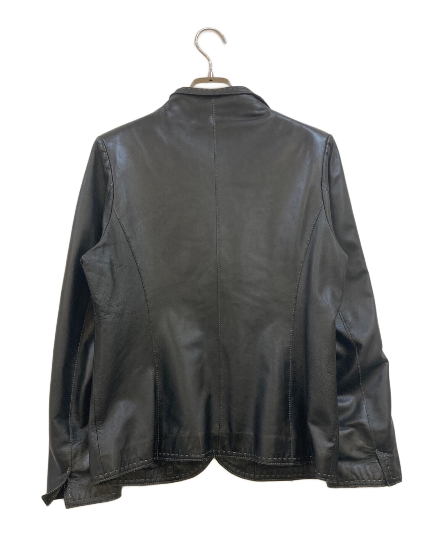 中古・古着通販】BALMAIN (バルマン) レザージャケット ブラック
