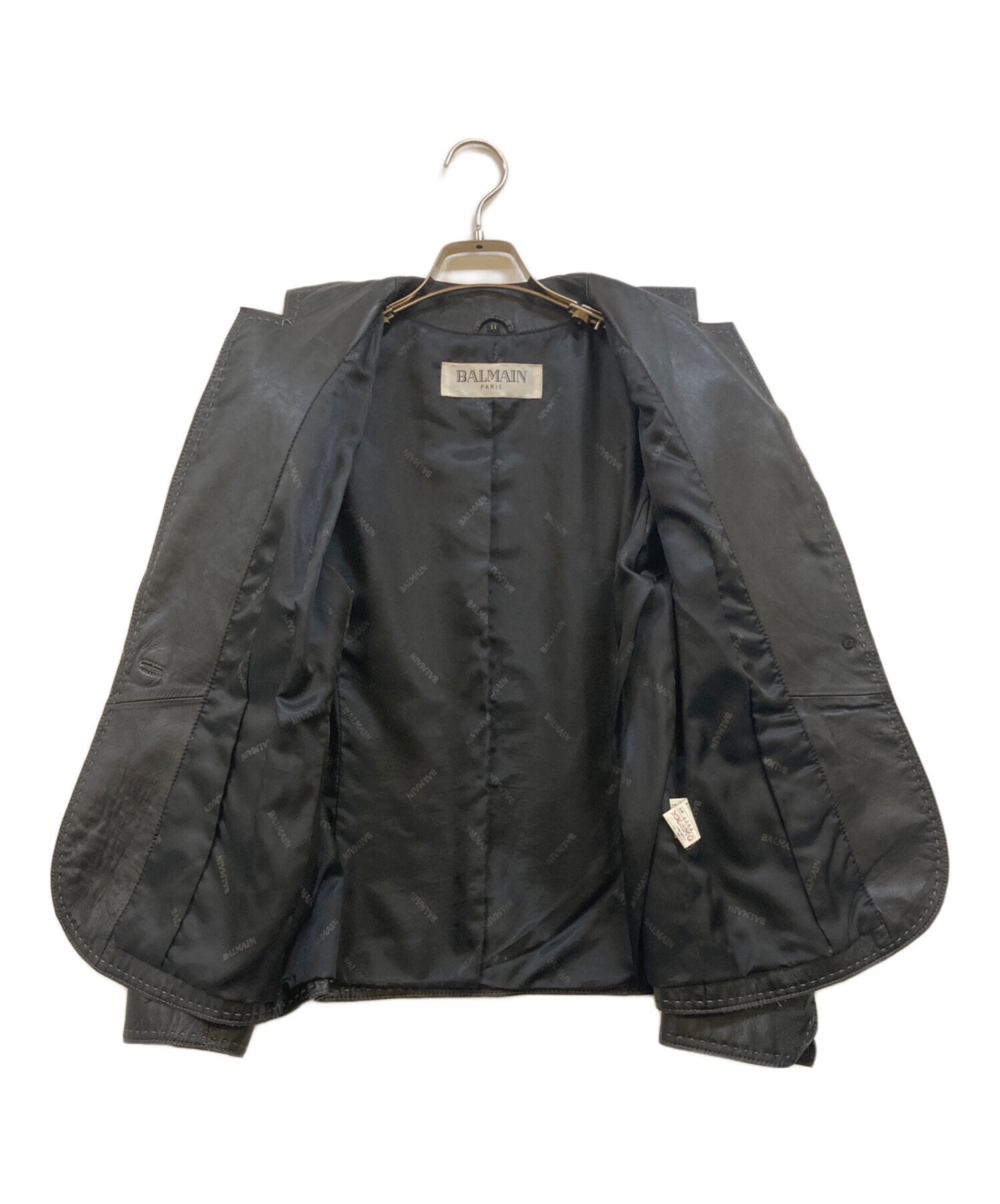 中古・古着通販】BALMAIN (バルマン) レザージャケット ブラック 中古・古着通販】BALMAIN (バルマン) レザージャケット ブラック