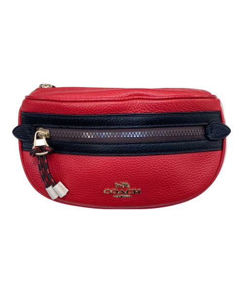 中古・古着通販】COACH (コーチ) バイカラーボディバッグ レッド
