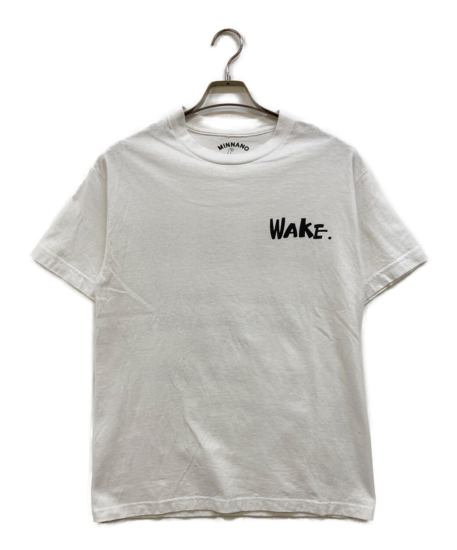 Mサイズ MINNANO Tシャツ ホワイト CREW wake Sapporo 中古・古着通販】MINNANO (ミンナノ) WAKE SAPPORO (ウェイクサッポロ