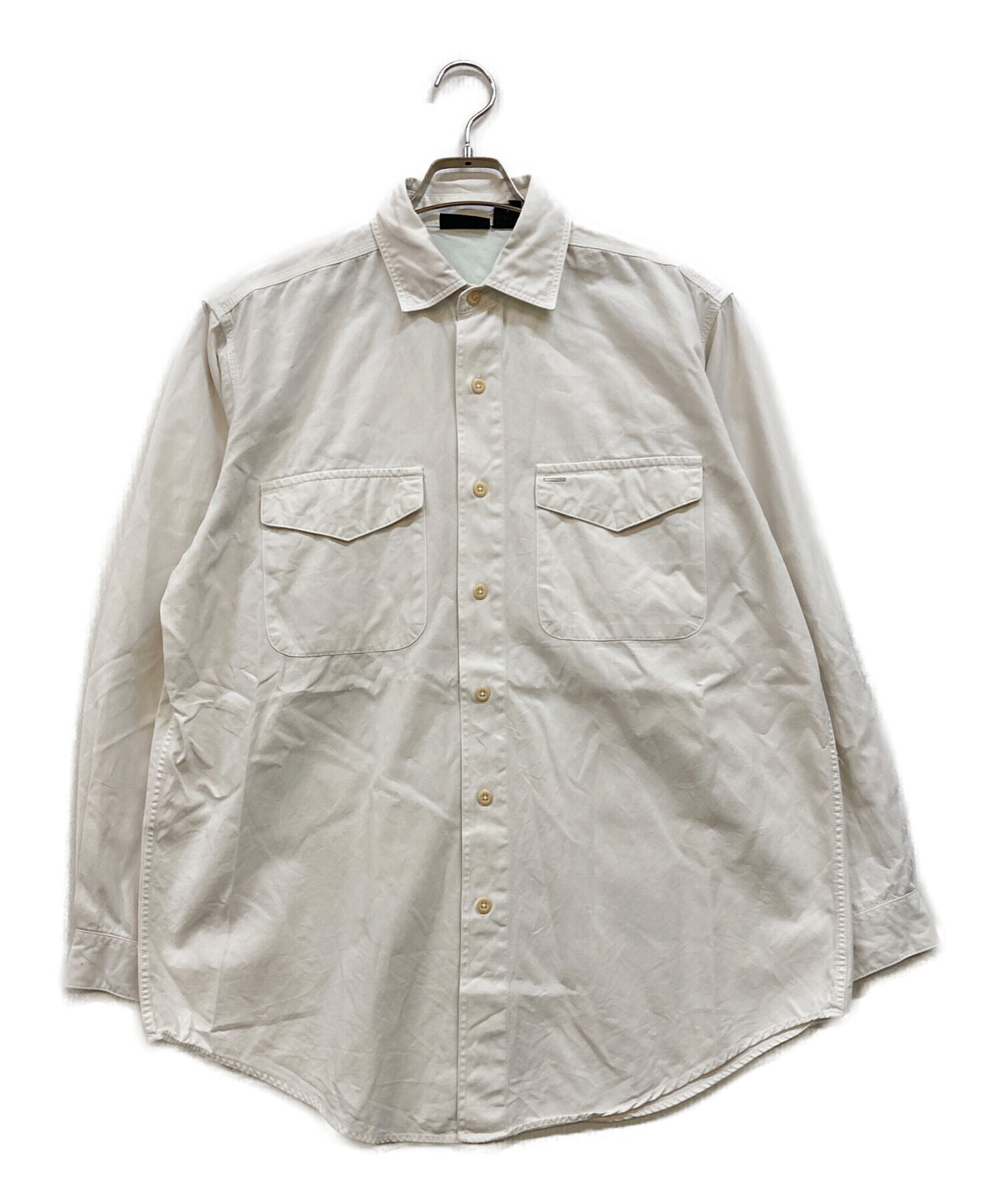 【90s Patagonia】半袖シャツ　リネン　白無地　カスリ　vintage 中古・古着通販】Patagonia (パタゴニア) 90s コットンツイルシャツ