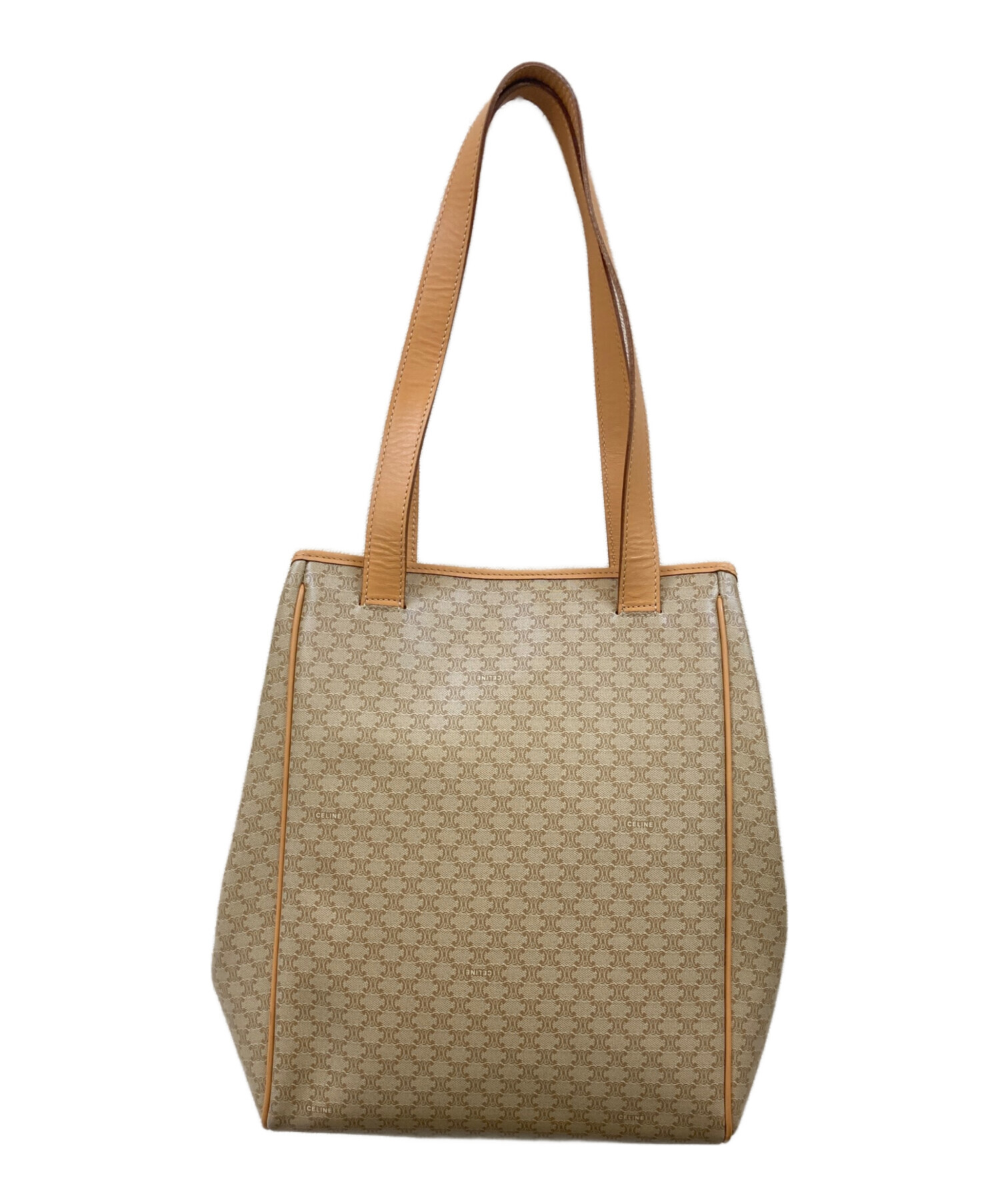 中古・古着通販】CELINE (セリーヌ) マカダム柄トートバッグ ベージュ