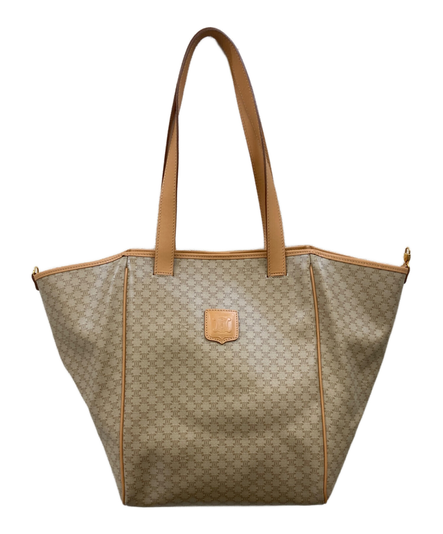 中古・古着通販】CELINE (セリーヌ) マカダム柄トートバッグ ベージュ