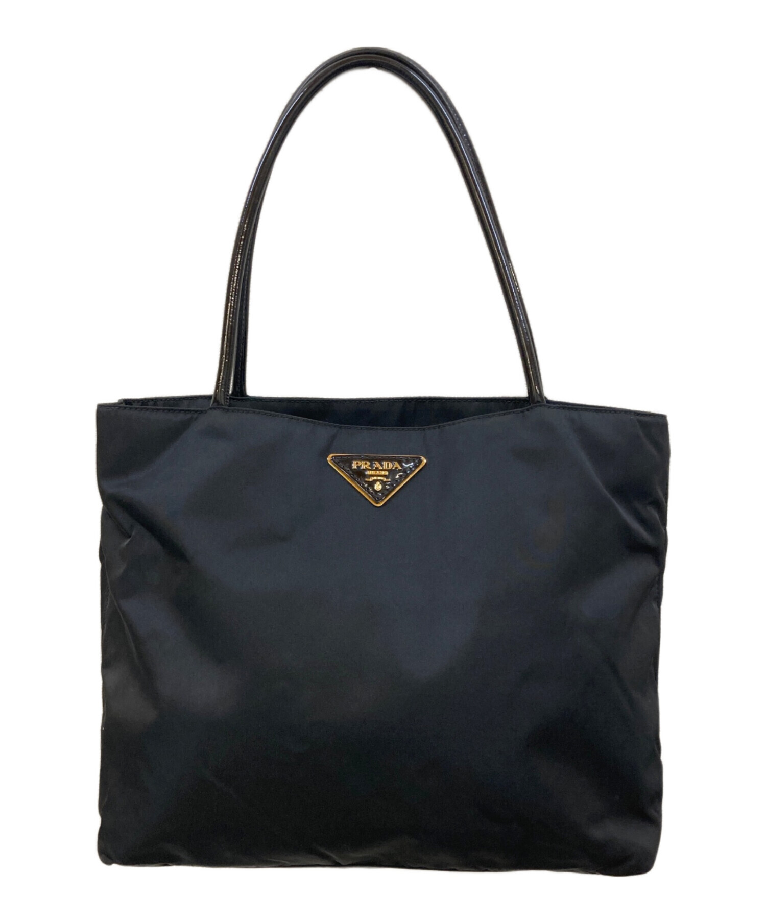 PRADA ブラック ナイロン トートバッグ 中古・古着通販】PRADA (プラダ) ナイロントートバッグ ブラック