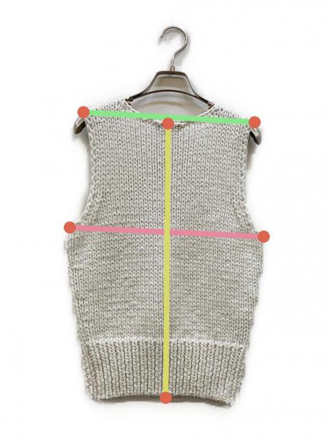 中古・古着通販】NKNIT (ンニット) cord yarn V-neck KNIT vest