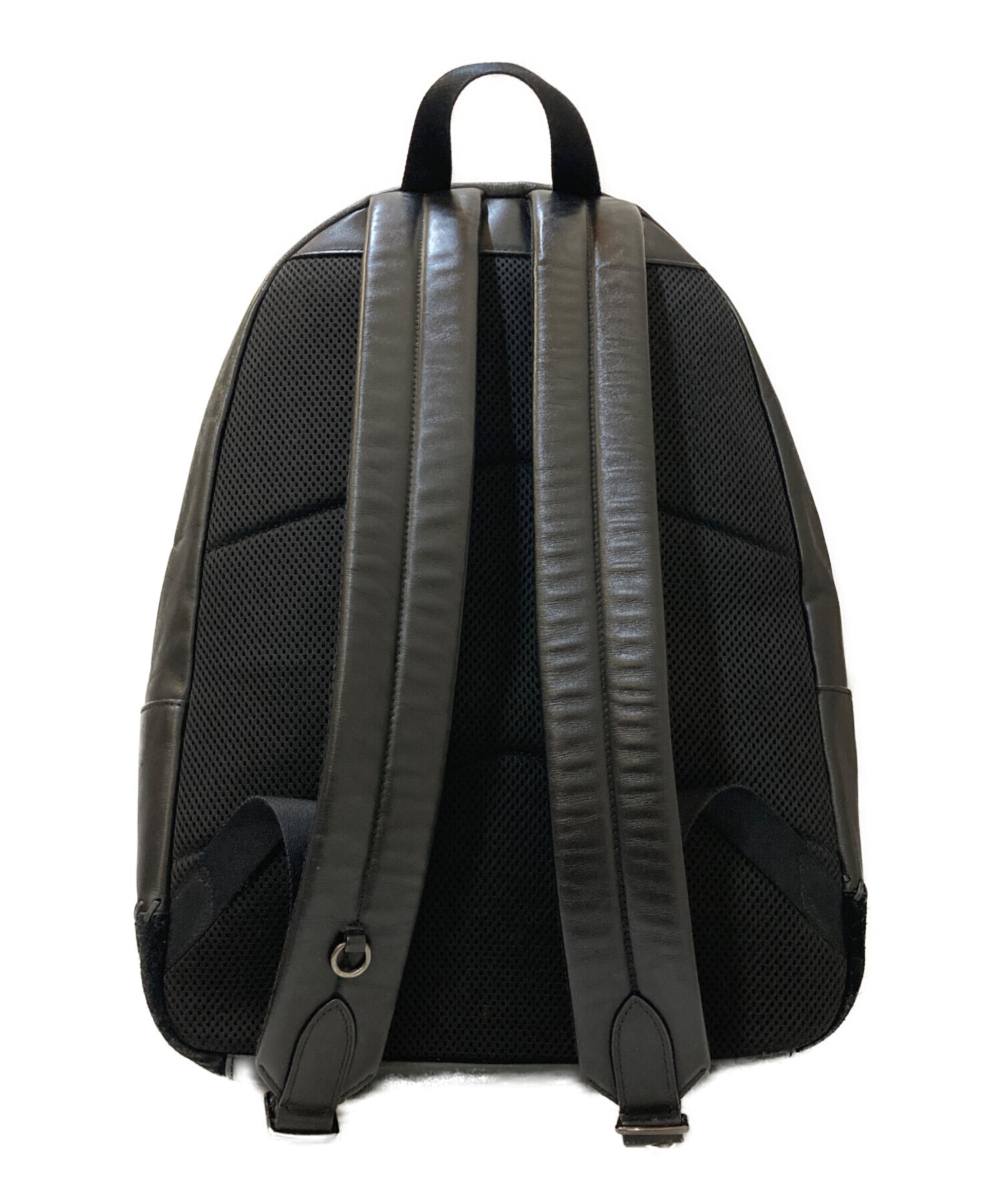 中古・古着通販】COACH (コーチ) レザーバックパック ブラック