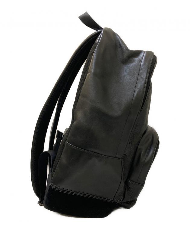 中古・古着通販】COACH (コーチ) レザーバックパック ブラック