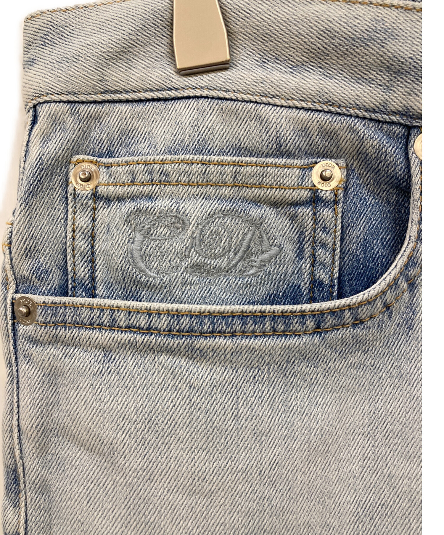中古・古着通販】DIOR HOMME (ディオール オム) ブリーチ加工デニム