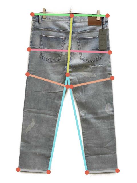 Dior HOMME ディオール デニムパンツ ブリーチ加工 ボタンフライ 中古・古着通販】DIOR HOMME (ディオール オム) ブリーチ加工デニム